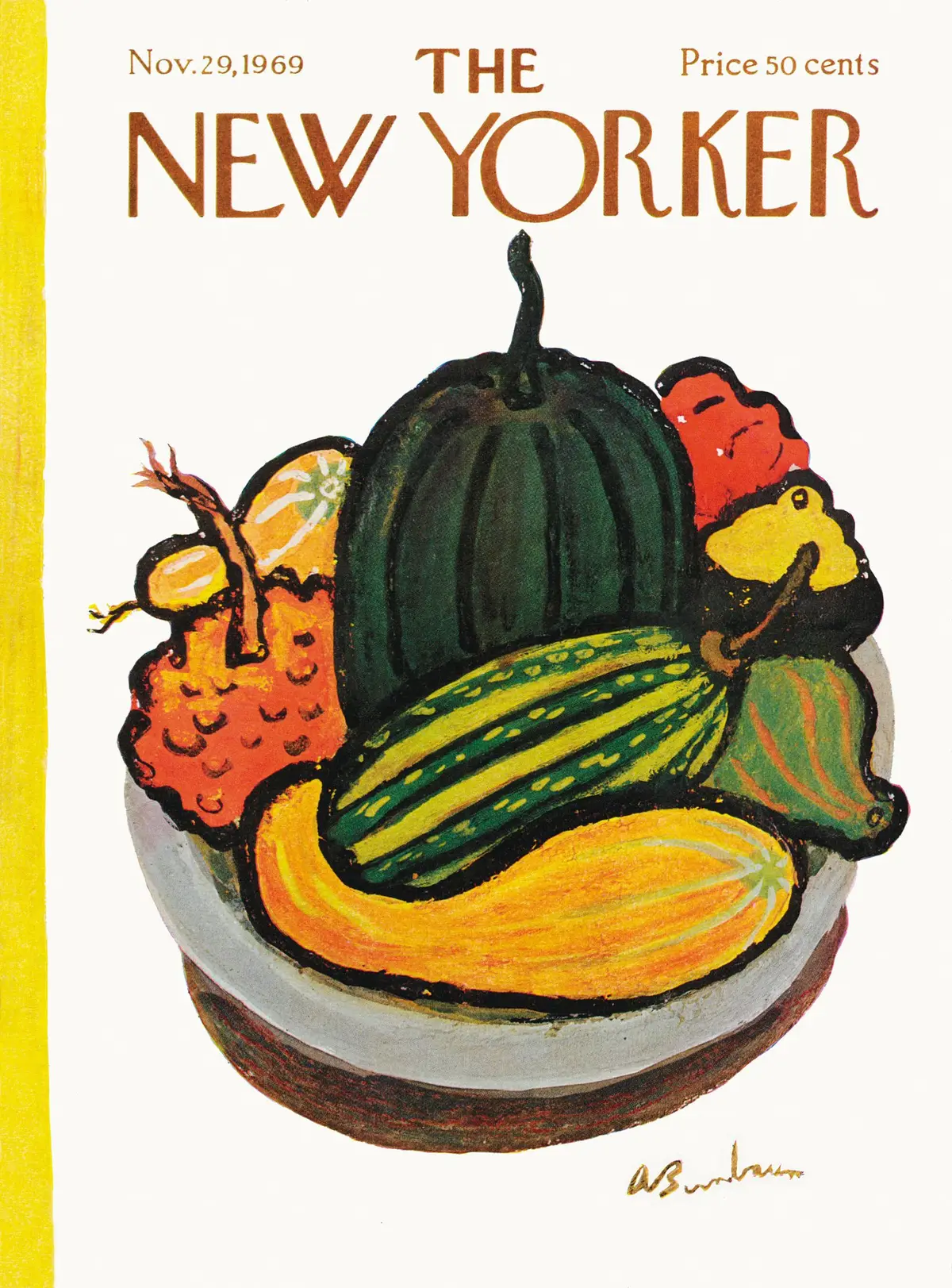 Обложка The New Yorker, 29 ноября 1969, художник Эйб Бирнбаум