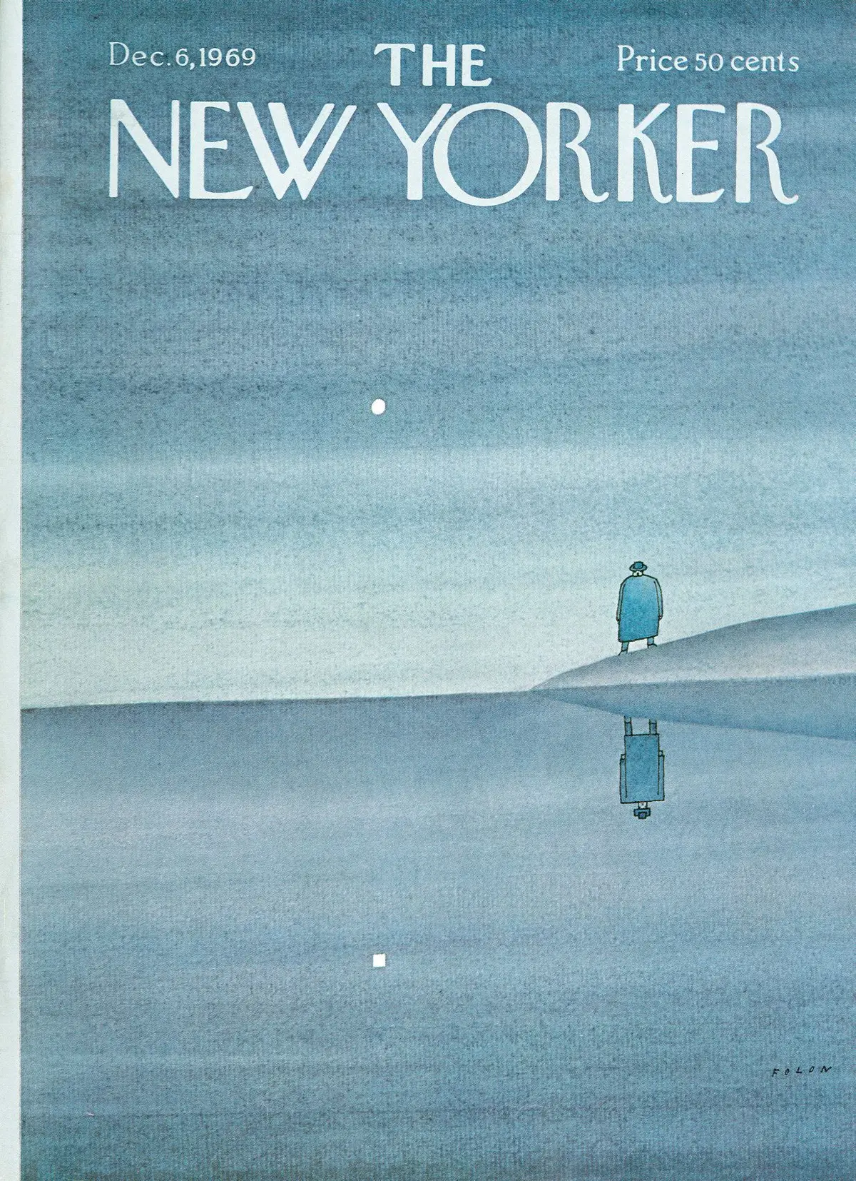 Обложка The New Yorker, 6 декабря 1969, художник Жан-Мишель Фолон