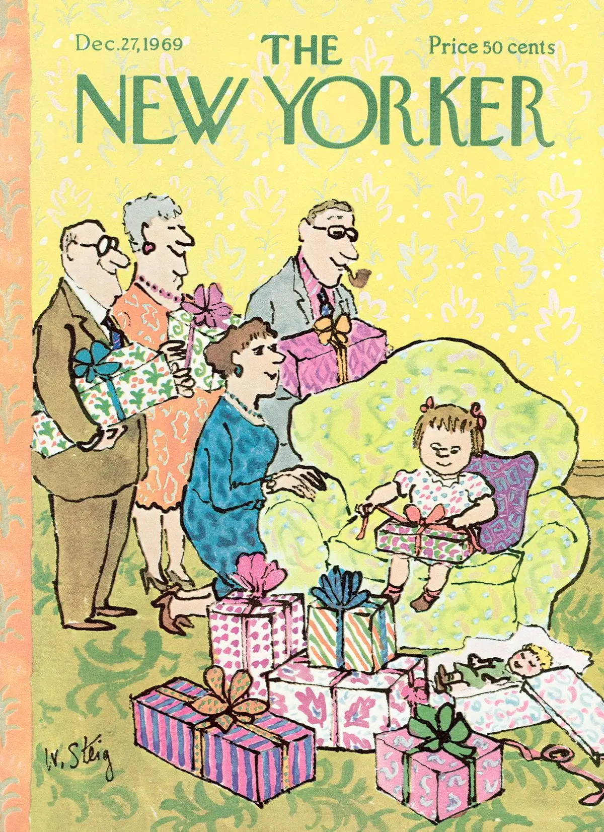 Обложка The New Yorker, 27 декабря 1969, художник Уильям Стейг