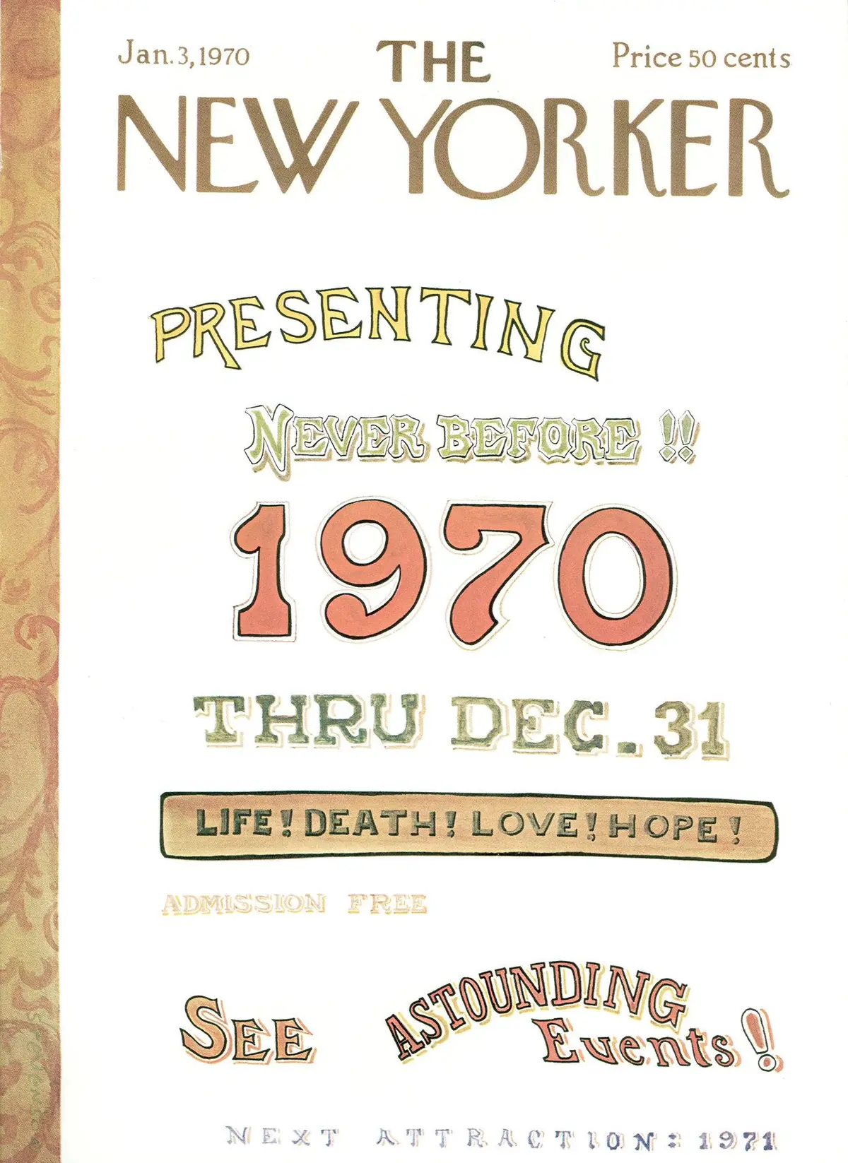 Обложка The New Yorker, 3 января 1970, художник Джеймс Стивенсон