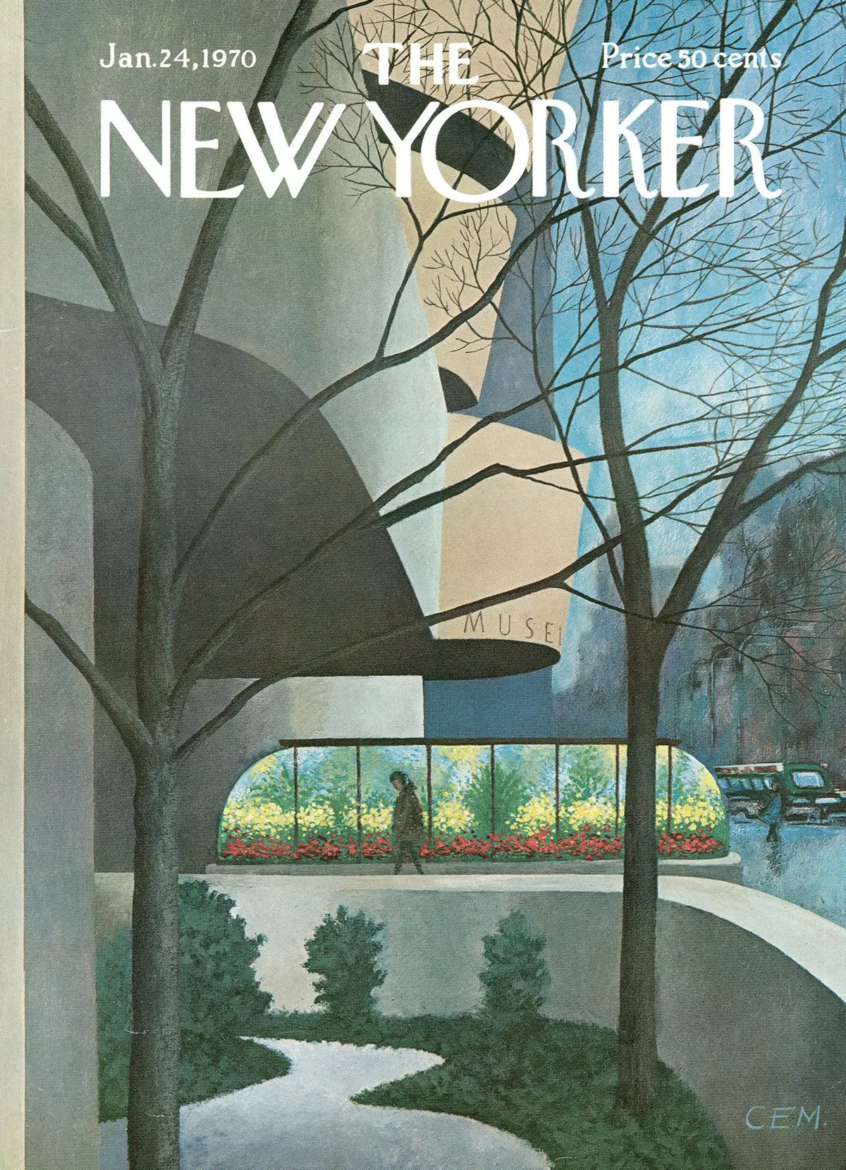 Обложка The New Yorker, 24 января 1970, художник Чарльз Э. Мартин