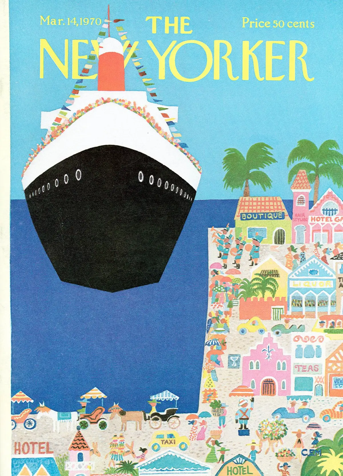 Обложка The New Yorker, 14 марта 1970, художник Чарльз Э. Мартин