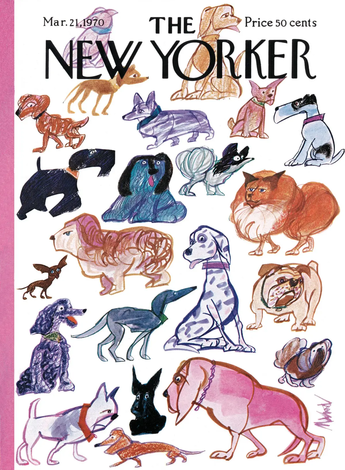 Обложка The New Yorker, 21 марта 1970, художник Кеннет Махуд