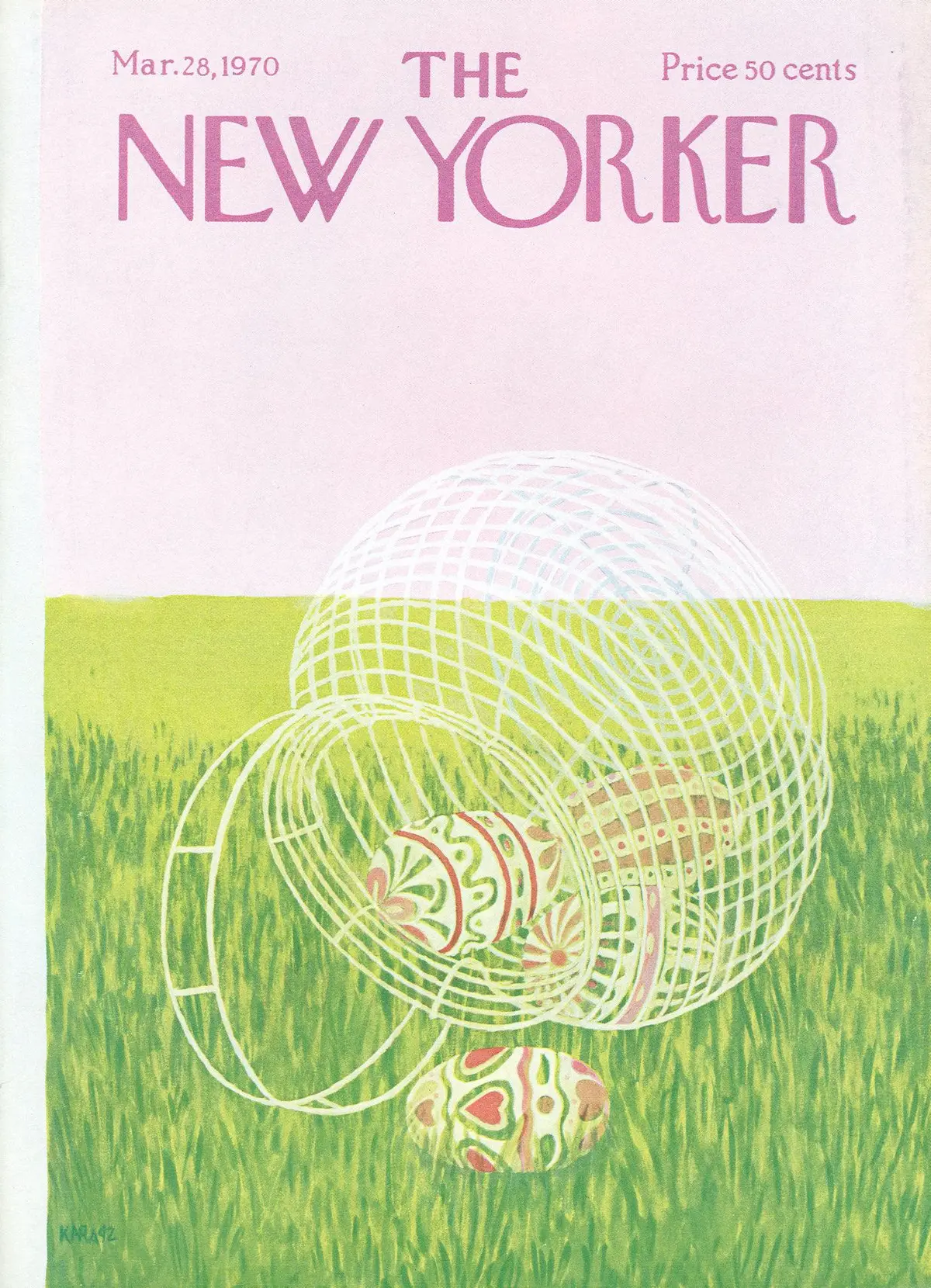 Обложка The New Yorker, 28 марта 1970, художник Илонка Карас