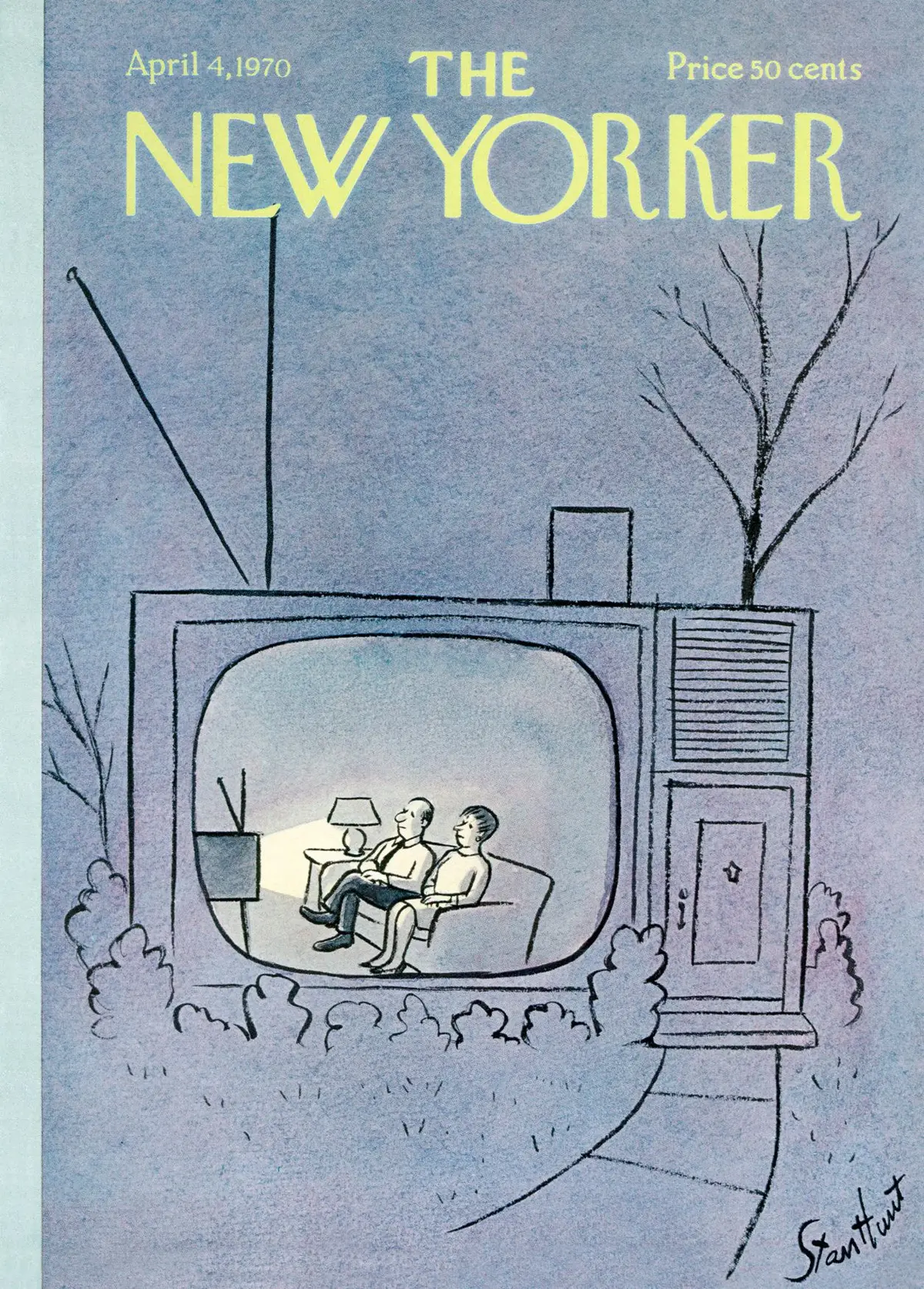 Обложка The New Yorker, 4 апреля 1970, художник Стэн Хант
