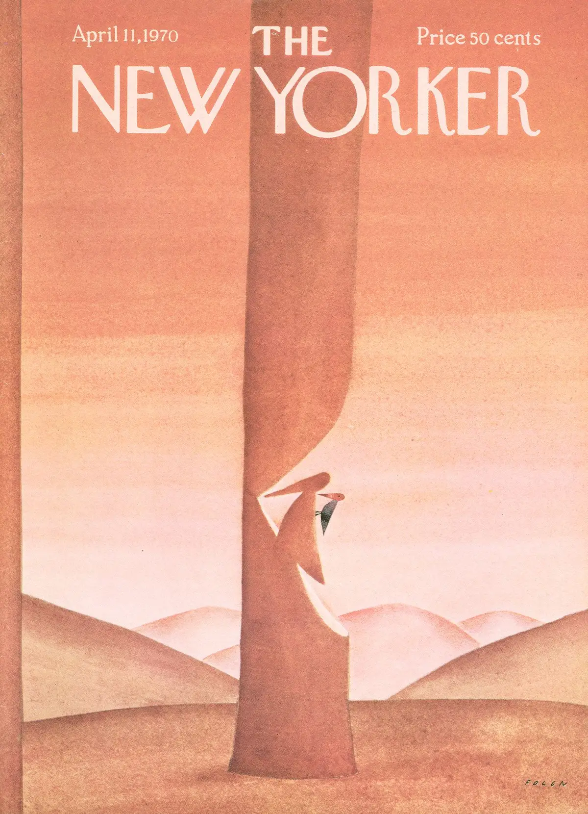 Обложка The New Yorker, 11 апреля 1970, художник Жан-Мишель Фолон
