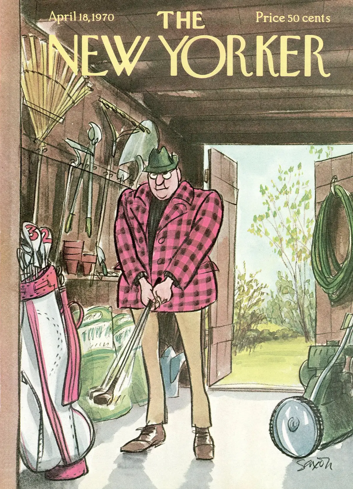 Обложка The New Yorker, 18 апреля 1970, художник Чарльз Саксон