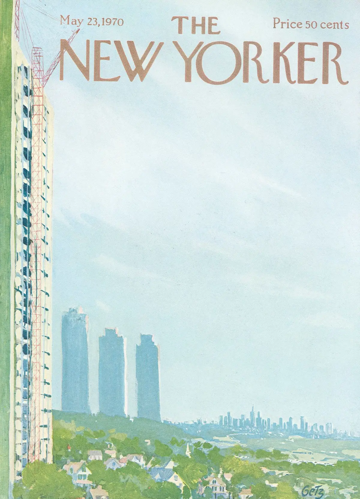 Обложка The New Yorker, 23 мая 1970, художник Артур Гетц