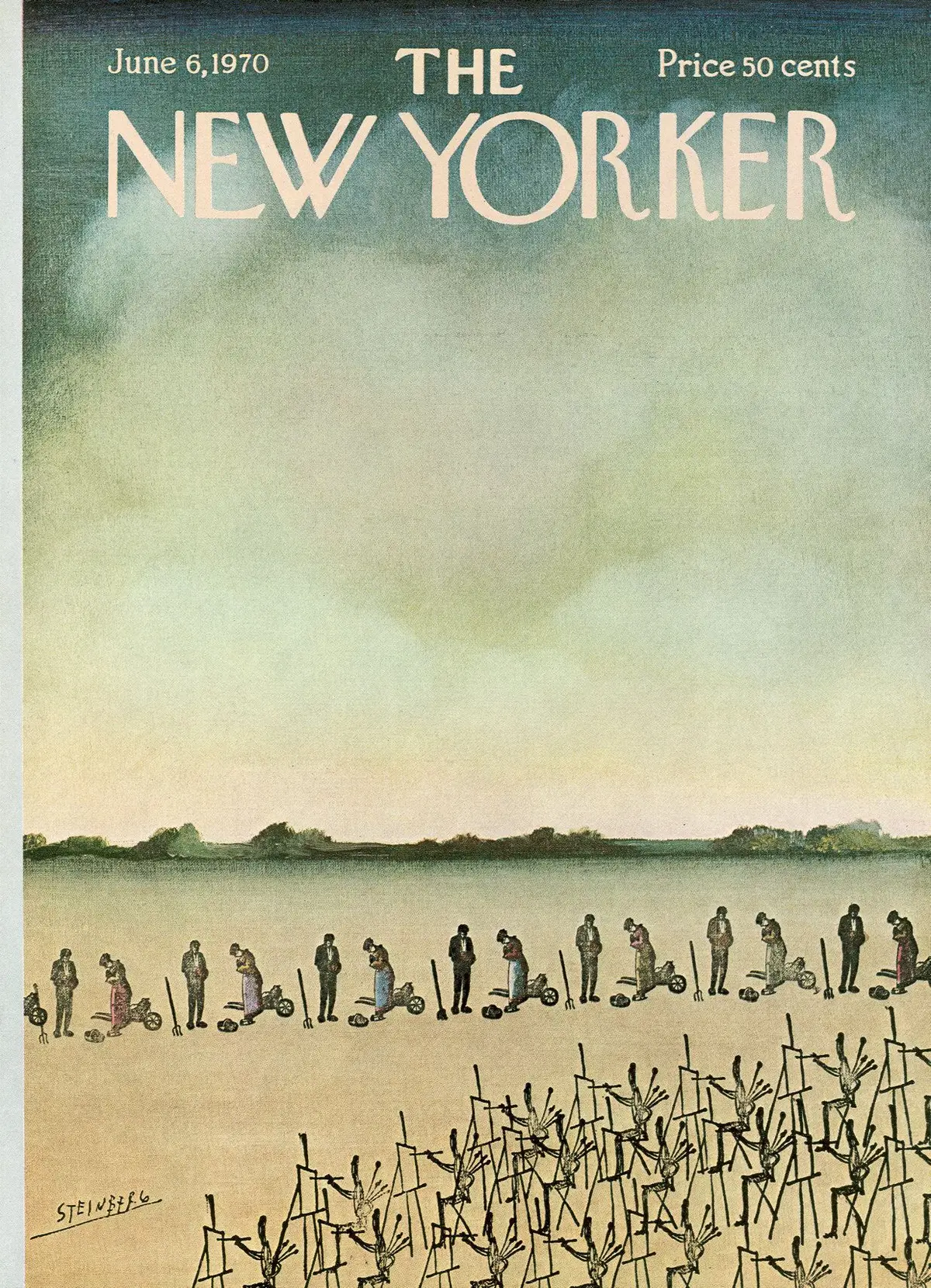 Обложка The New Yorker, 6 июня 1970, художник Сол Стейнберг