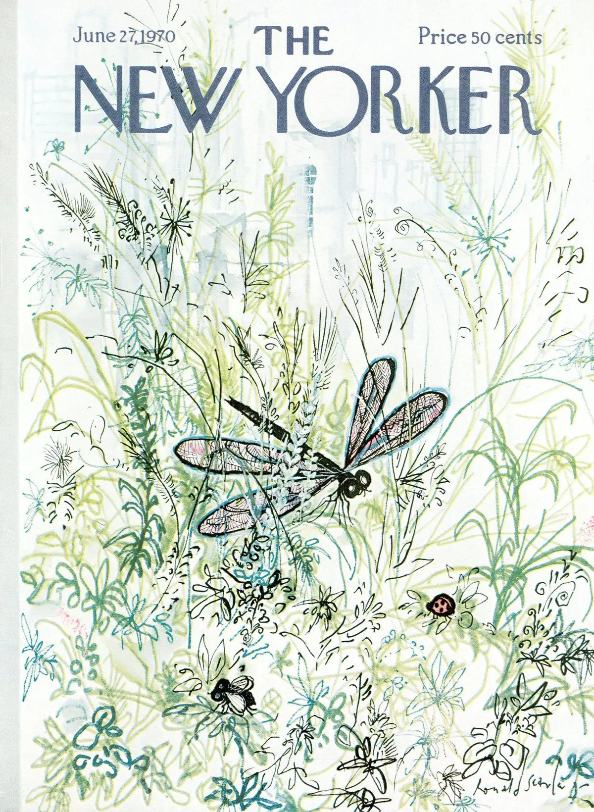 Обложка The New Yorker, 27 июня 1970, художник Рональд Сёрл
