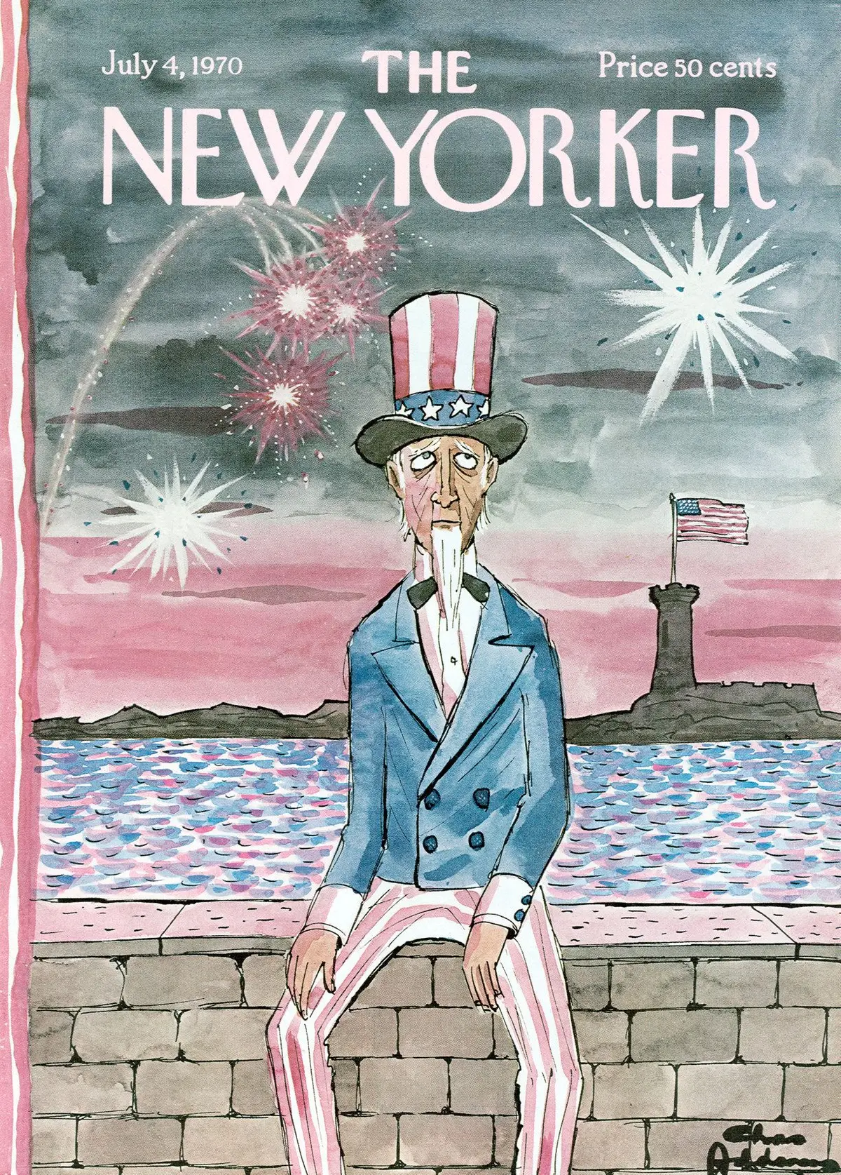 Обложка The New Yorker, 4 июля 1970, художник Чарльз Аддамс