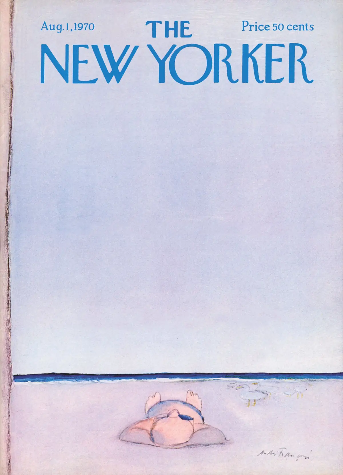 Обложка The New Yorker, 1 августа 1970, художник Андре Франсуа