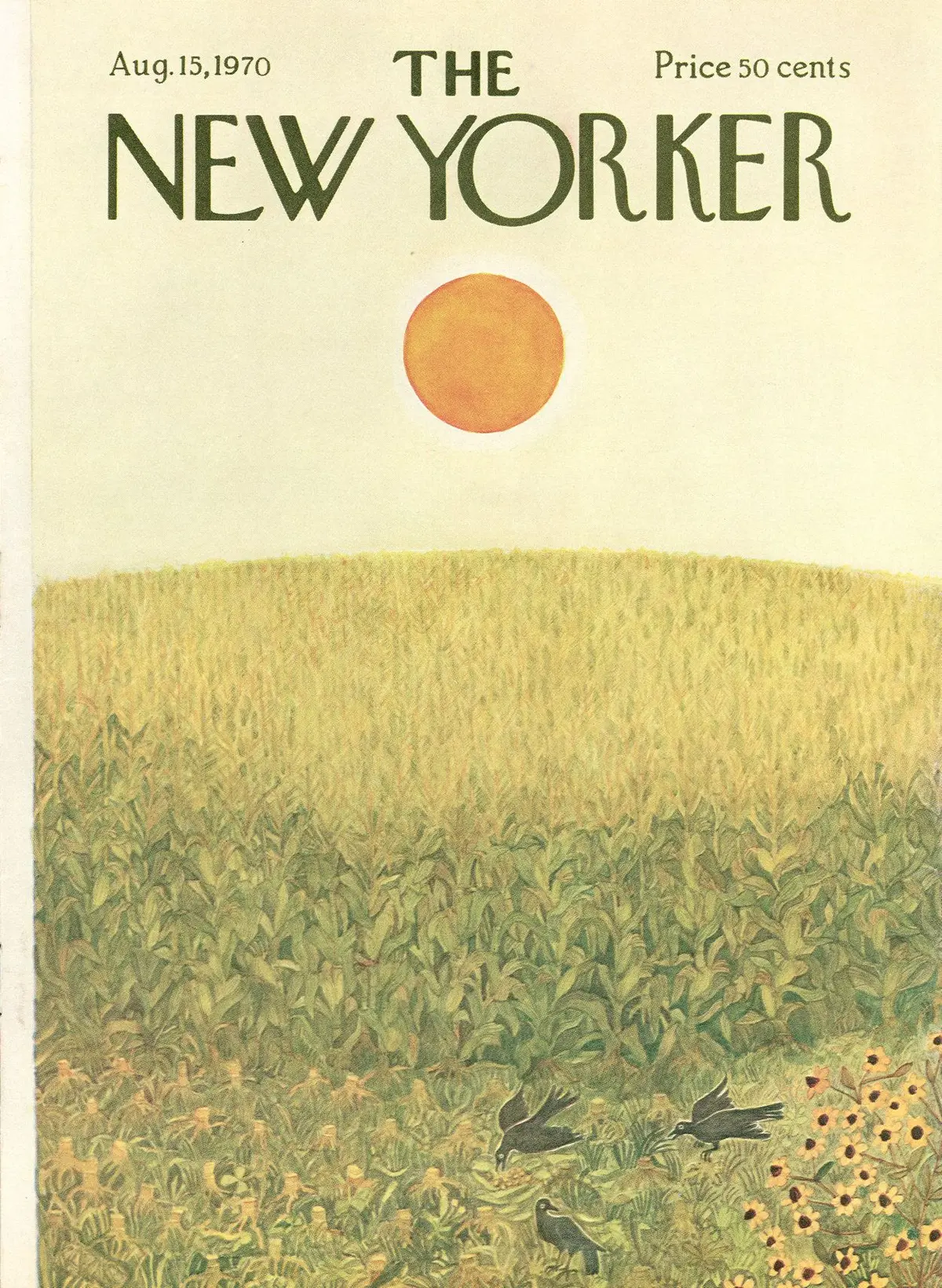 Обложка The New Yorker, 15 августа 1970, художник Илонка Карас