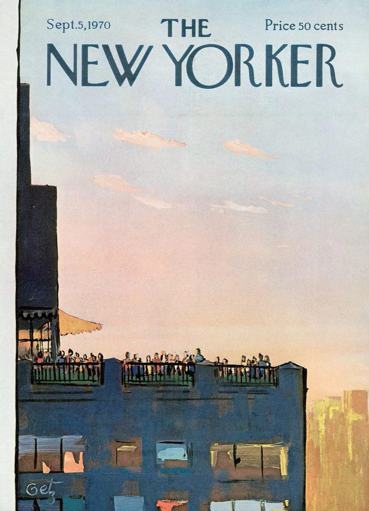 Обложка The New Yorker, 5 сентября 1970, художник Артур Гетц