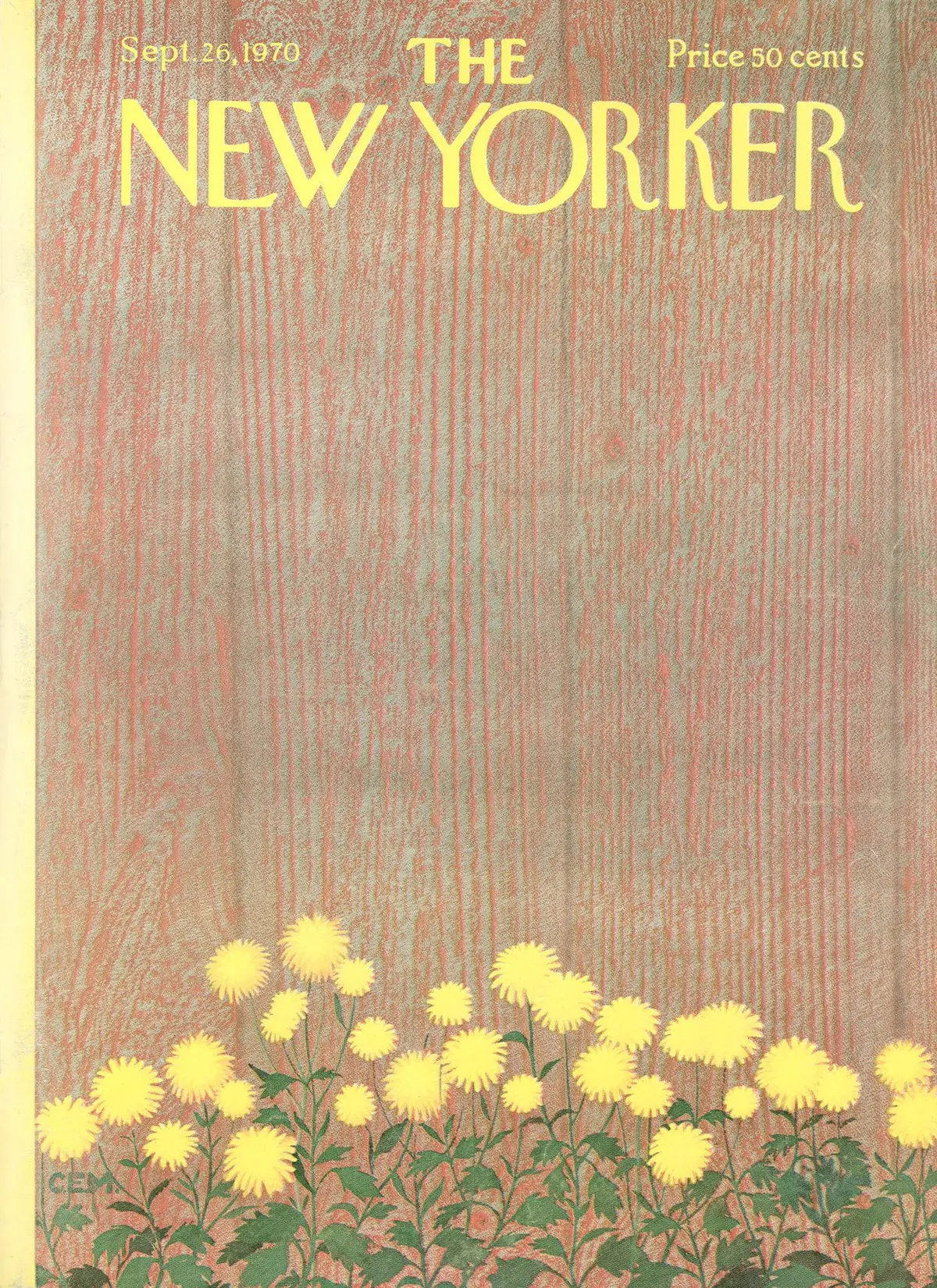 Обложка The New Yorker, 26 сентября 1970, художник Чарльз Э. Мартин