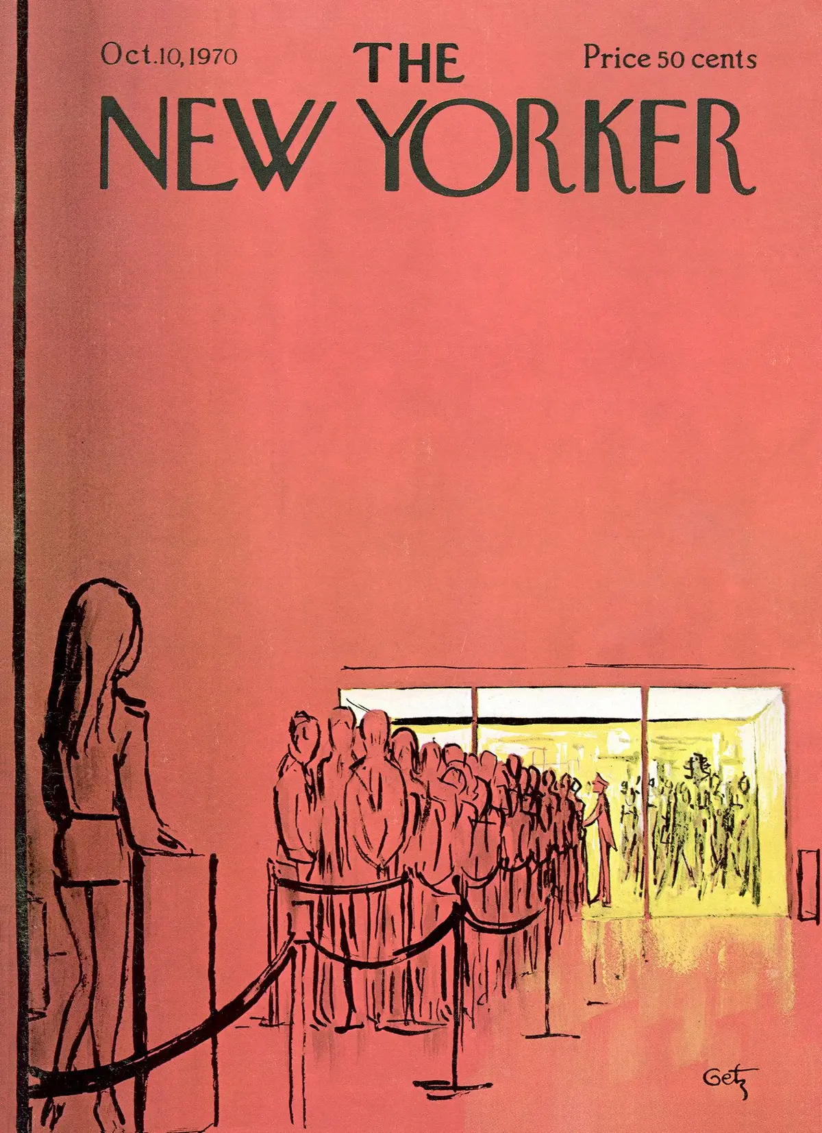 Обложка The New Yorker, 10 октября 1970, художник Артур Гетц