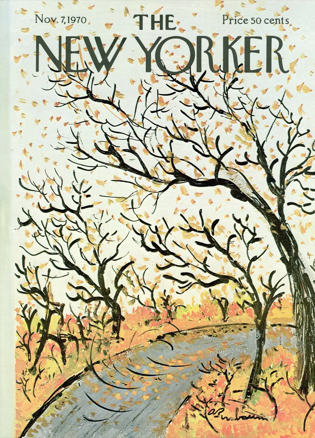 Обложка The New Yorker, 7 ноября 1970, художник Эйб Бирнбаум