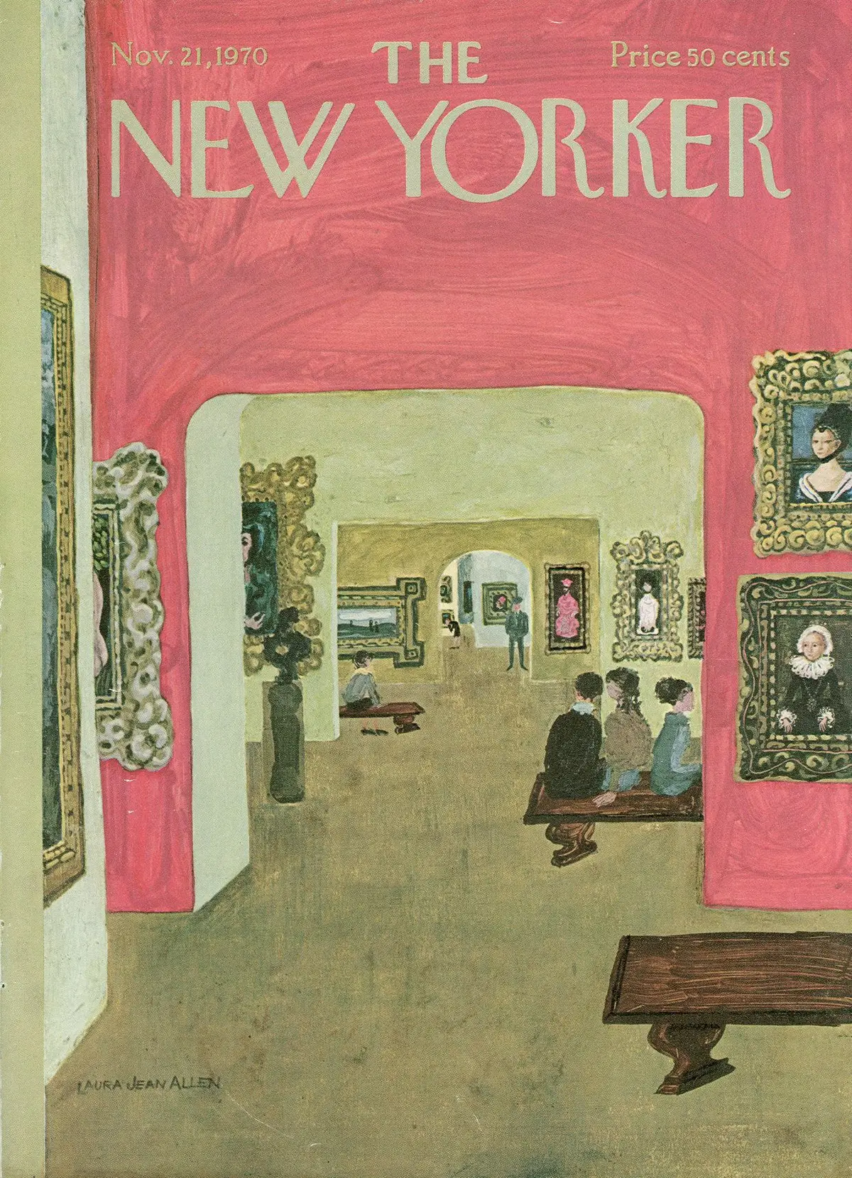 Обложка The New Yorker, 21 ноября 1970, художник Лора Джин Аллен