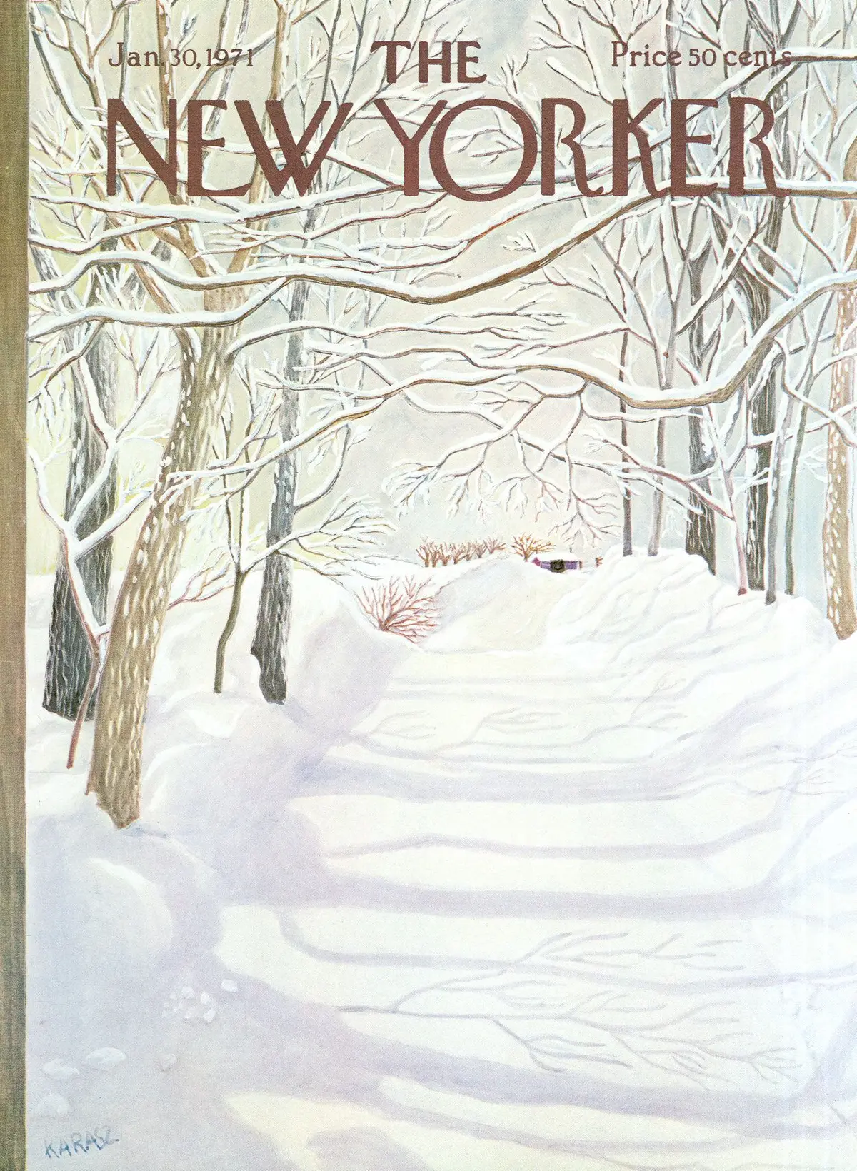 Обложка The New Yorker, 30 января 1971, художник Илонка Карас