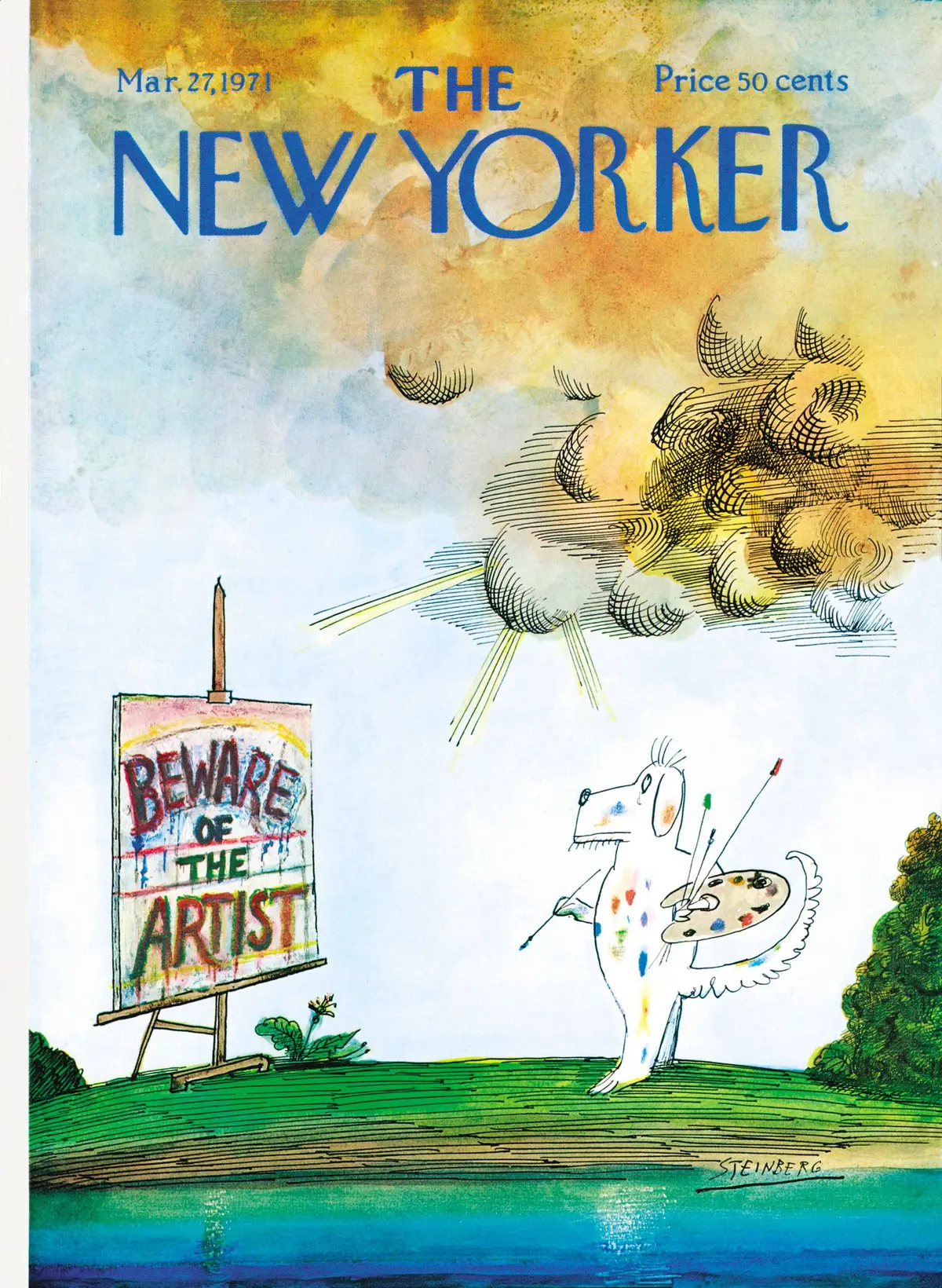 Обложка The New Yorker, 27 марта 1971, художник Сол Стейнберг