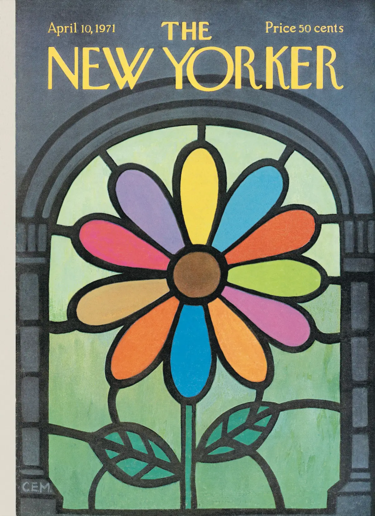 Обложка The New Yorker, 10 апреля 1971, художник Чарльз Э. Мартин