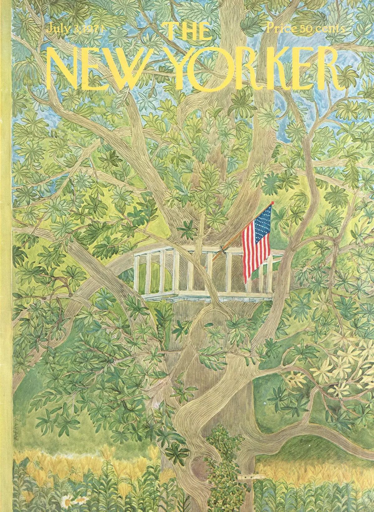 Обложка The New Yorker, 3 июля 1971, художник Илонка Карас