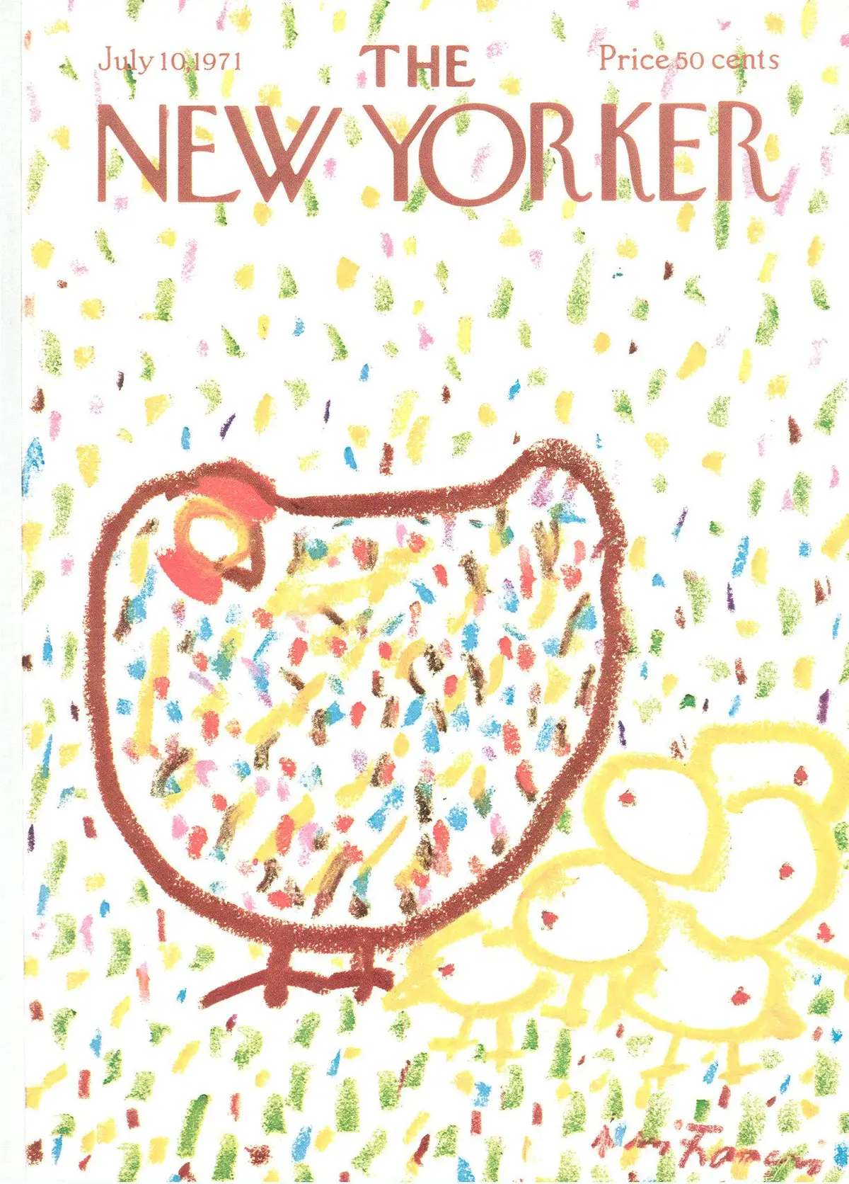 Обложка The New Yorker, 10 июля 1971, художник Андре Франсуа
