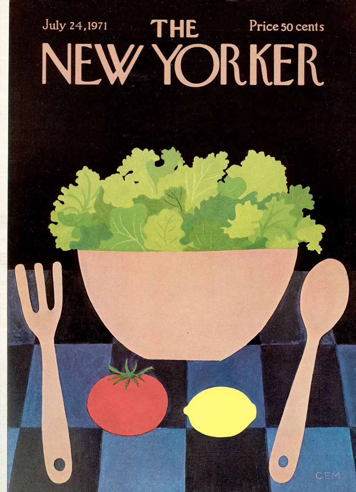 Обложка The New Yorker, 24 июля 1971, художник Чарльз Э. Мартин