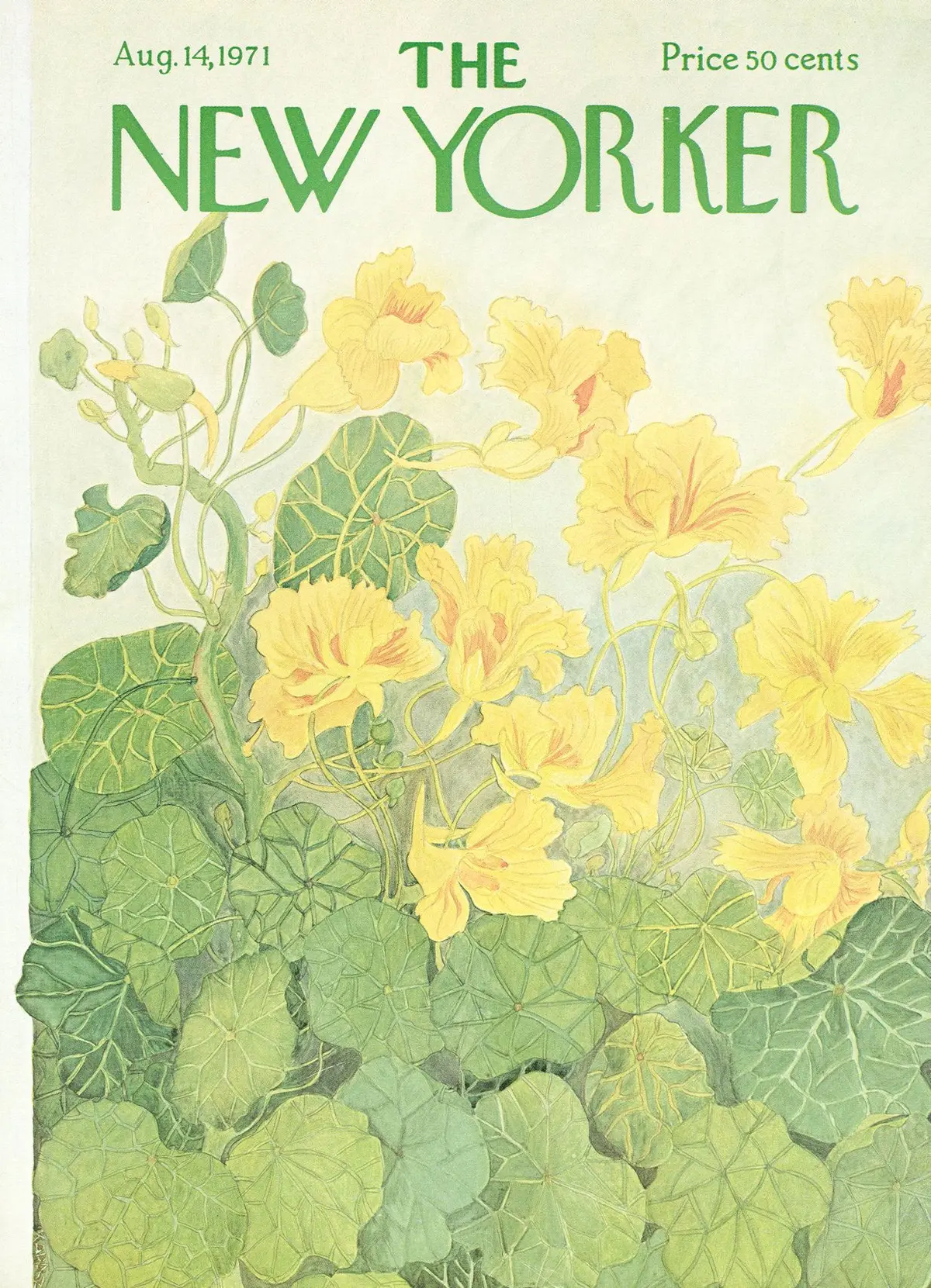 Обложка The New Yorker, 14 августа 1971, художник Илонка Карас