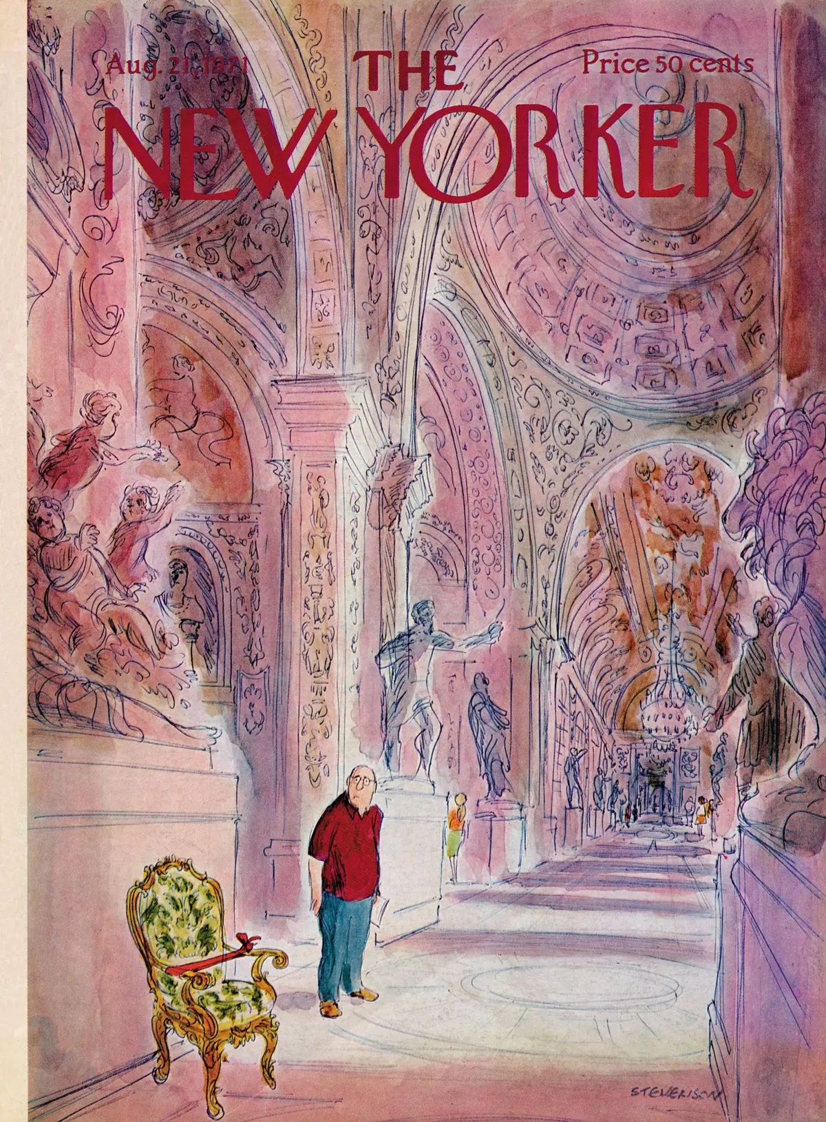 Обложка The New Yorker, 21 августа 1971, художник Джеймс Стивенсон
