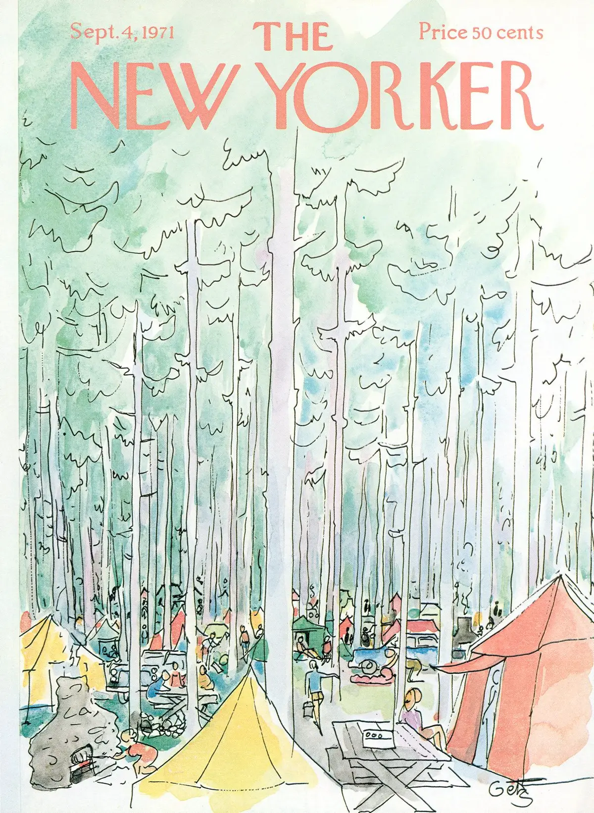 Обложка The New Yorker, 4 сентября 1971, художник Артур Гетц