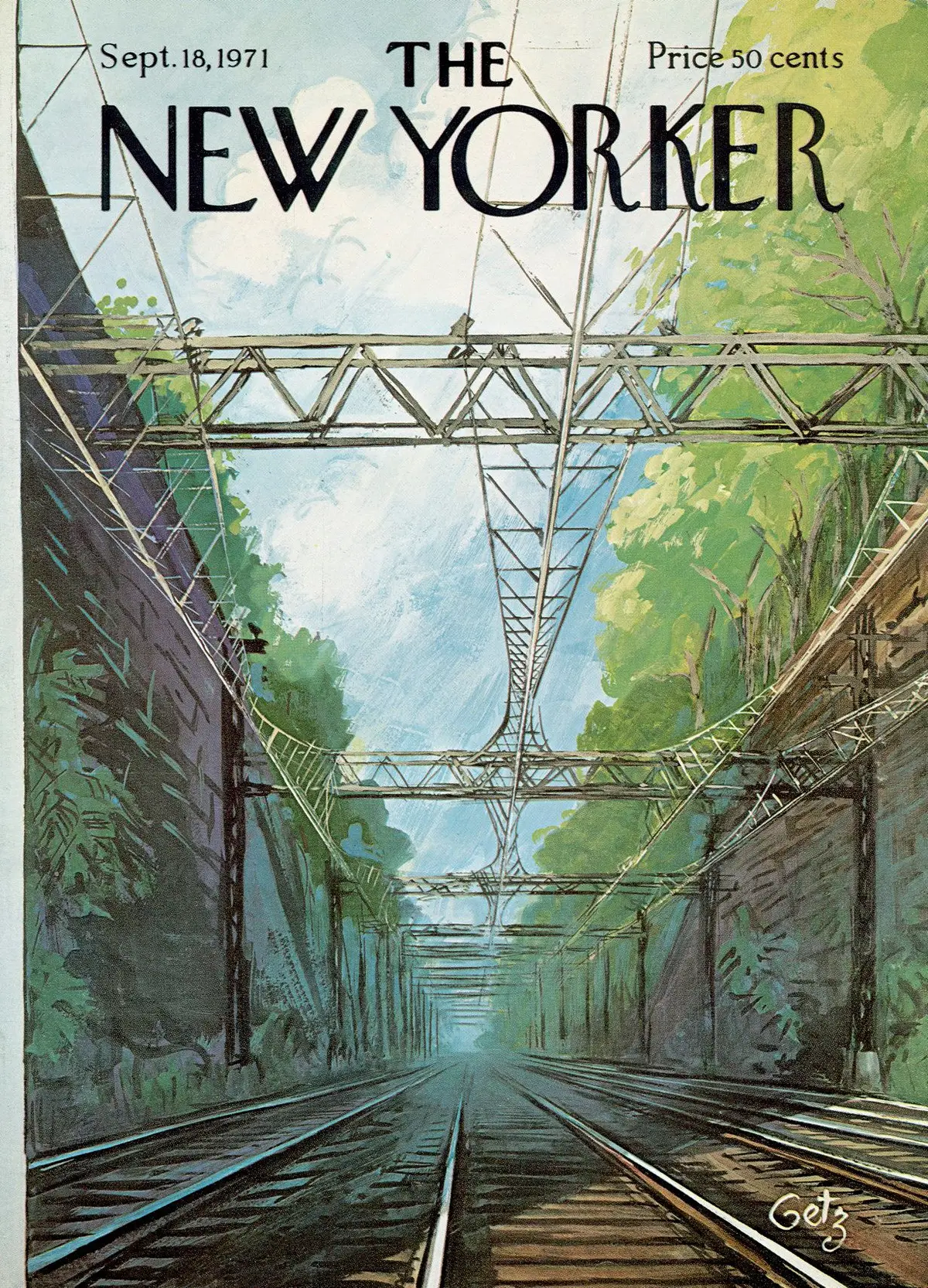 Обложка The New Yorker, 18 сентября 1971, художник Артур Гетц