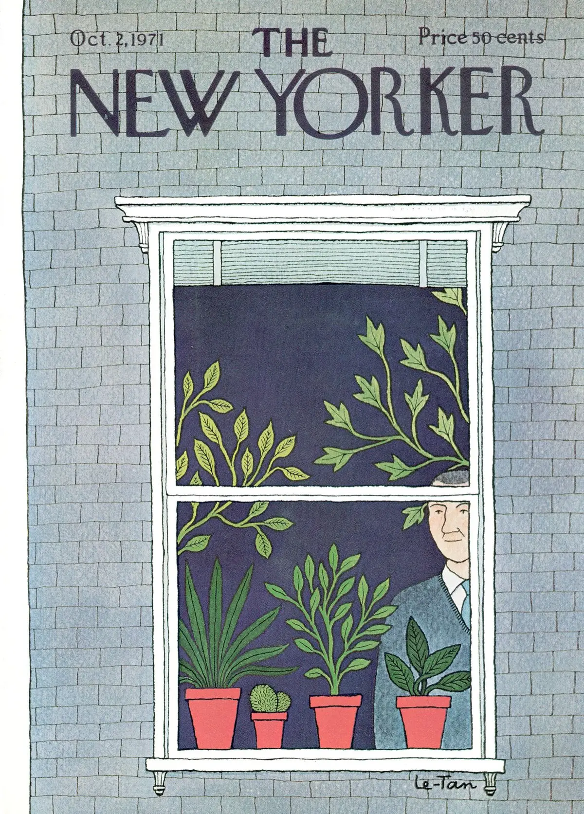 Обложка The New Yorker, 2 октября 1971, художник Пьер Ле-Тан