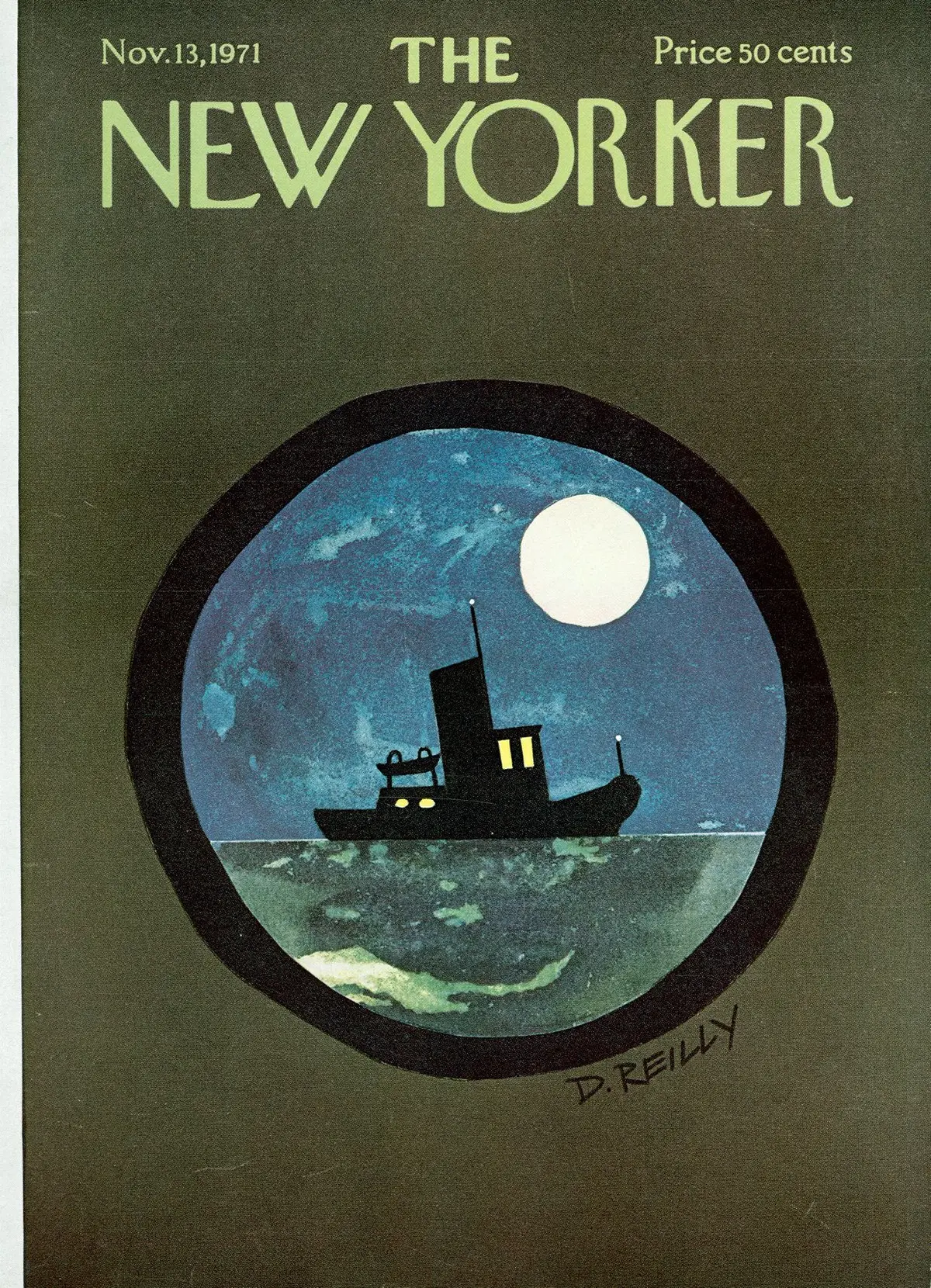 Обложка The New Yorker, 13 ноября 1971, художник Дональд Райли