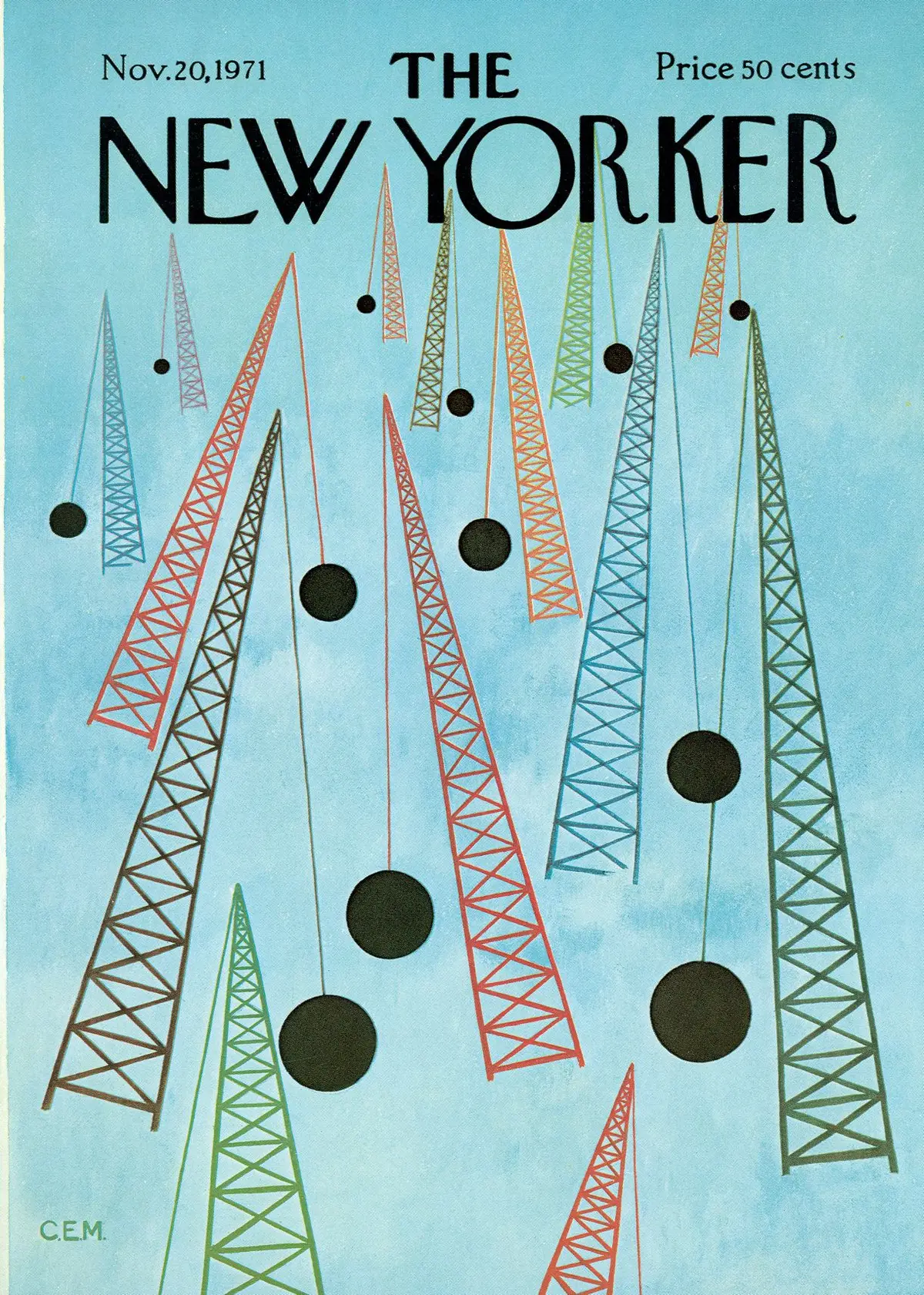 Обложка The New Yorker, 20 ноября 1971, художник Чарльз Э. Мартин
