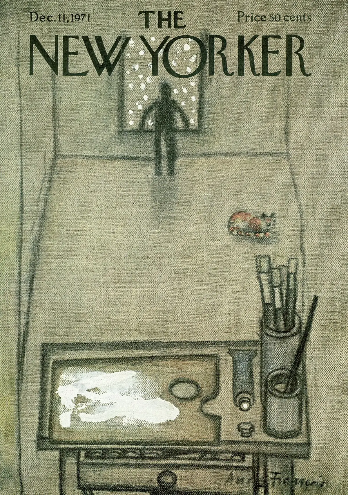 Обложка The New Yorker, 11 декабря 1971, художник Андре Франсуа