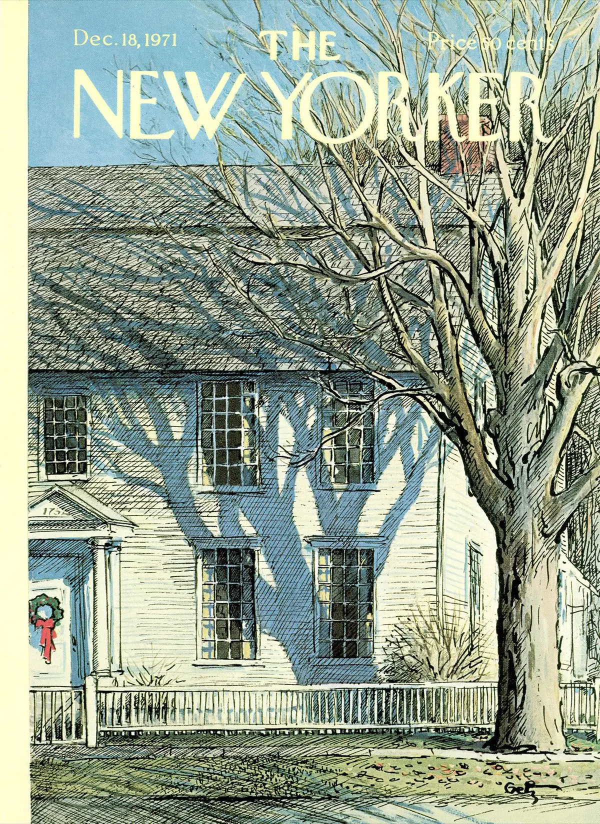 Обложка The New Yorker, 18 декабря 1971, художник Артур Гетц