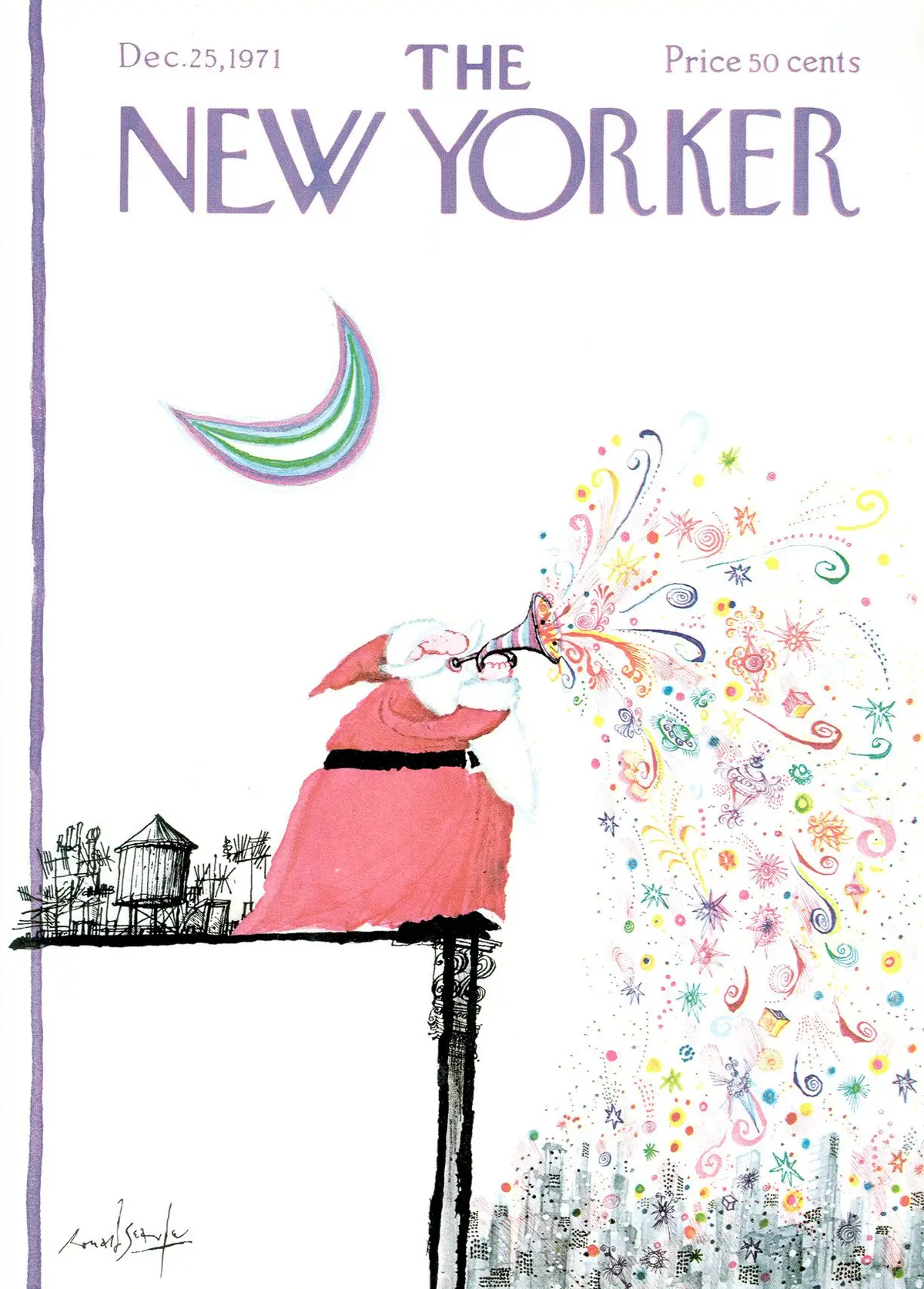 Обложка The New Yorker, 25 декабря 1971, художник Рональд Сёрл