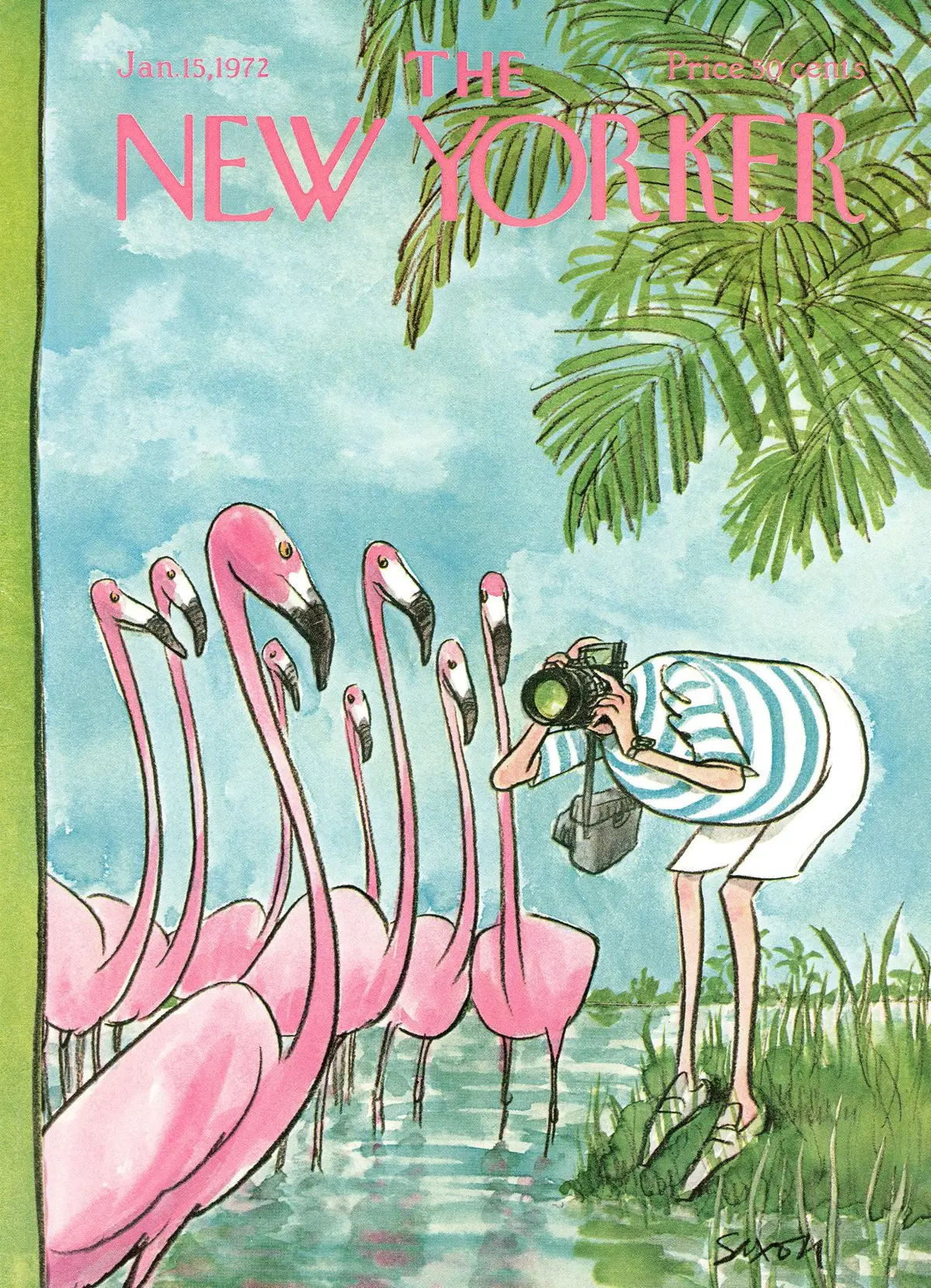 Обложка The New Yorker, 15 января 1972, художник Чарльз Саксон