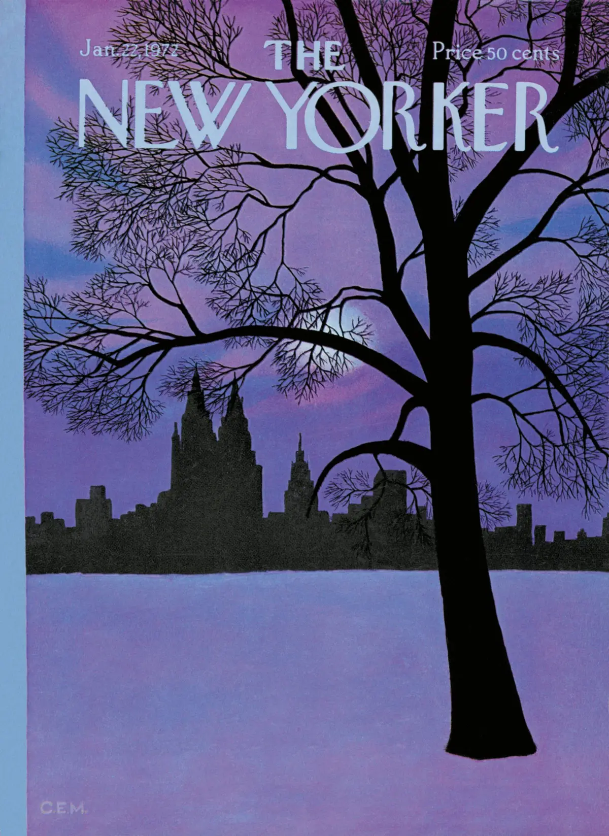 Обложка The New Yorker, 22 января 1972, художник Чарльз Э. Мартин