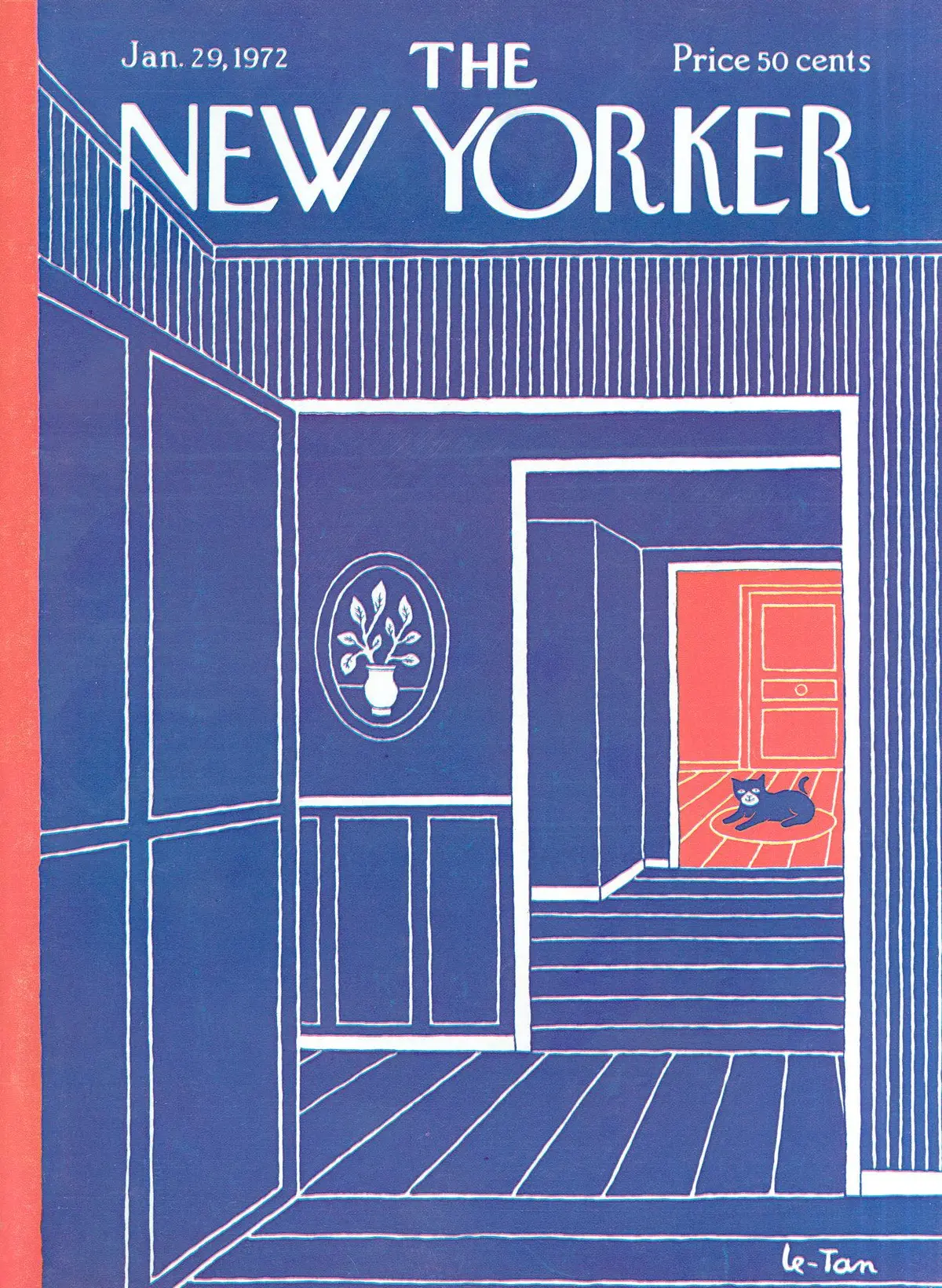 Обложка The New Yorker, 29 января 1972, художник Пьер Ле-Тан