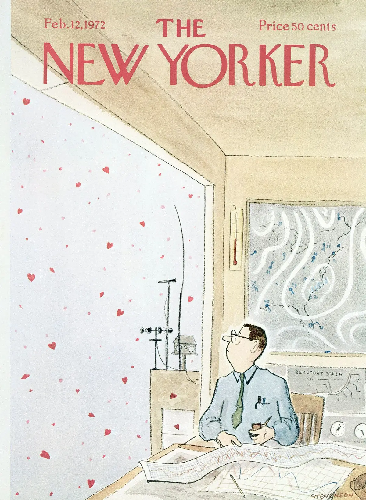 Обложка The New Yorker, 12 февраля 1972, художник Джеймс Стивенсон