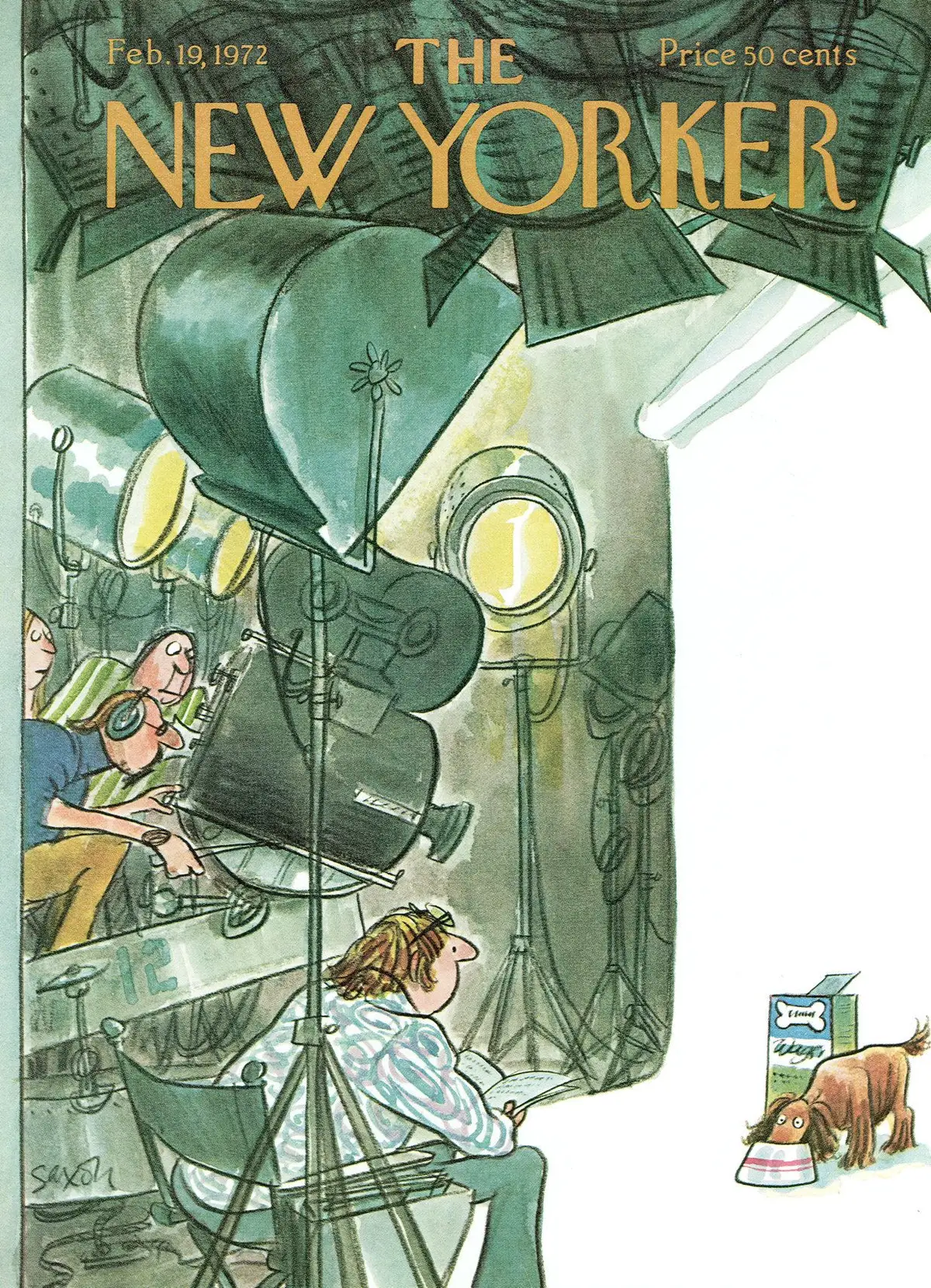 Обложка The New Yorker, 19 февраля 1972, художник Чарльз Саксон