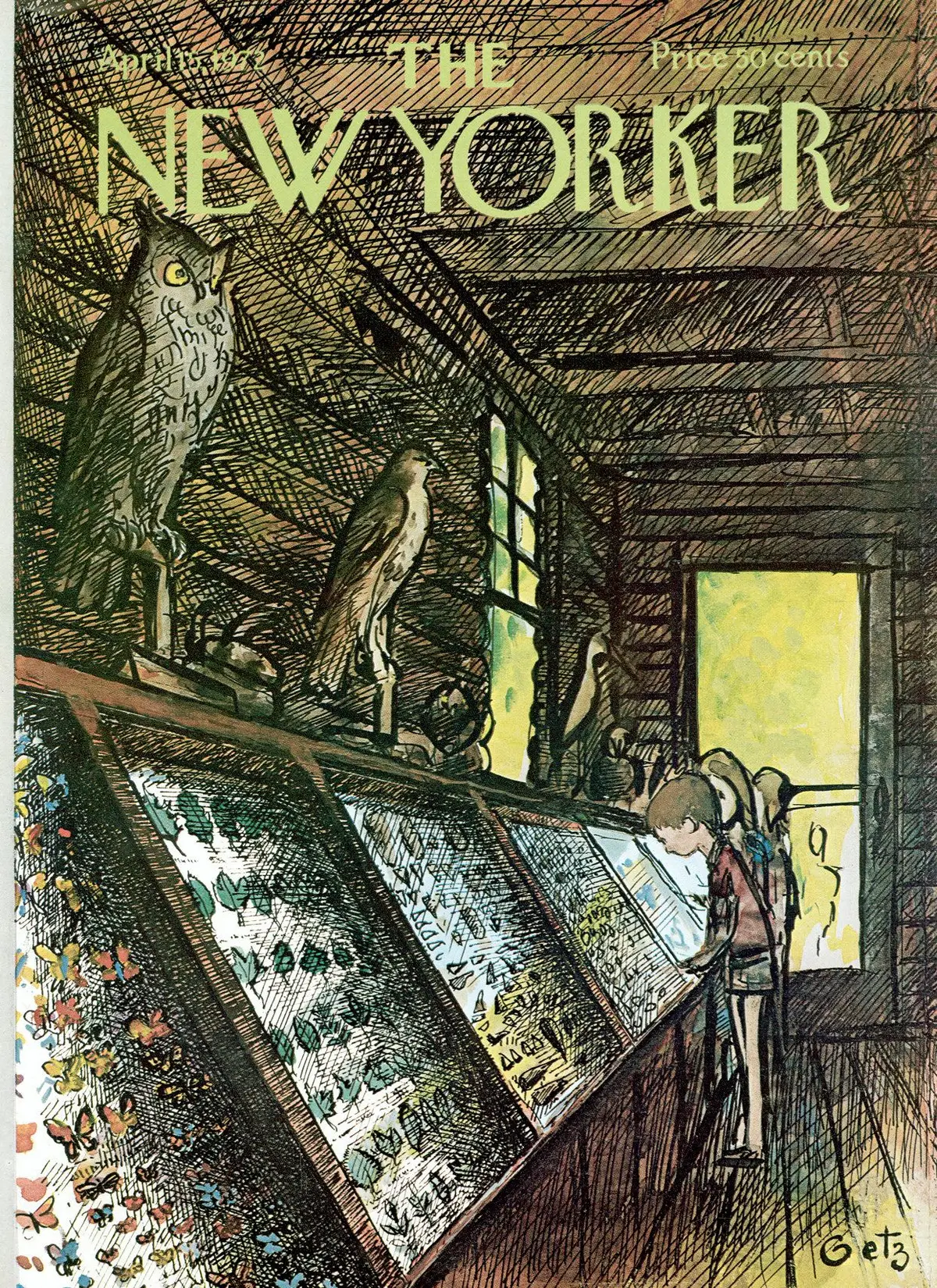 Обложка The New Yorker, 15 апреля 1972, художник Артур Гетц