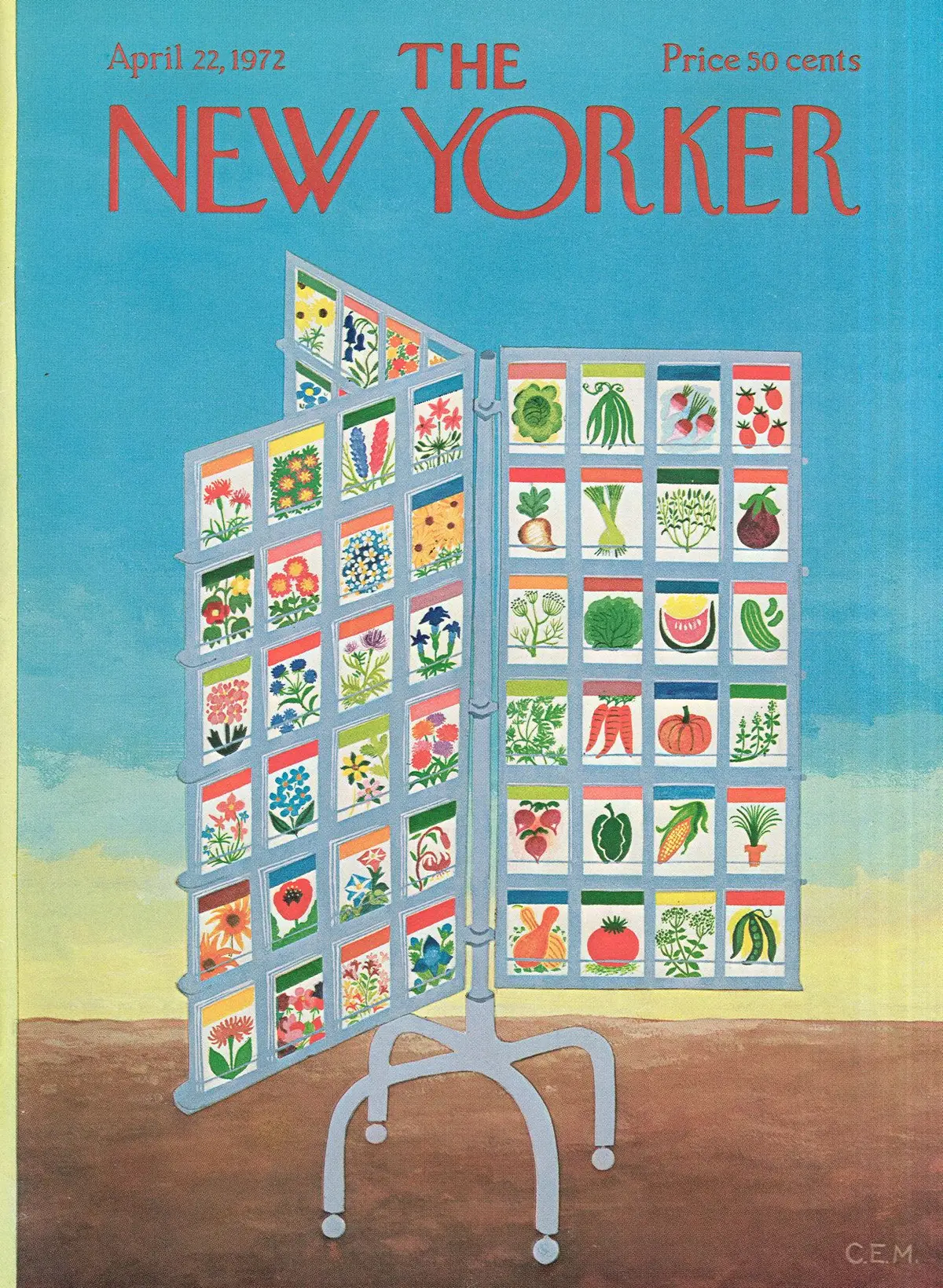 Обложка The New Yorker, 22 апреля 1972, художник Чарльз Э. Мартин