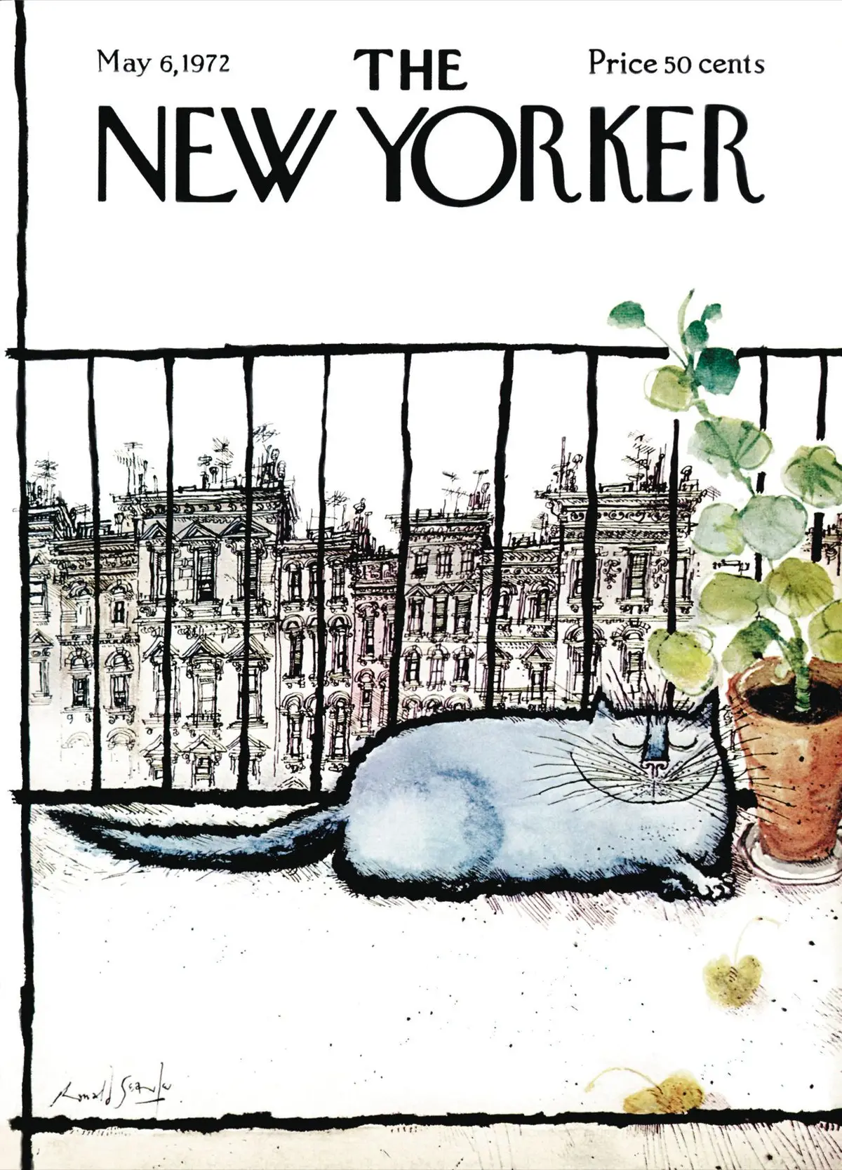 Обложка The New Yorker, 6 мая 1972, художник Рональд Сёрл