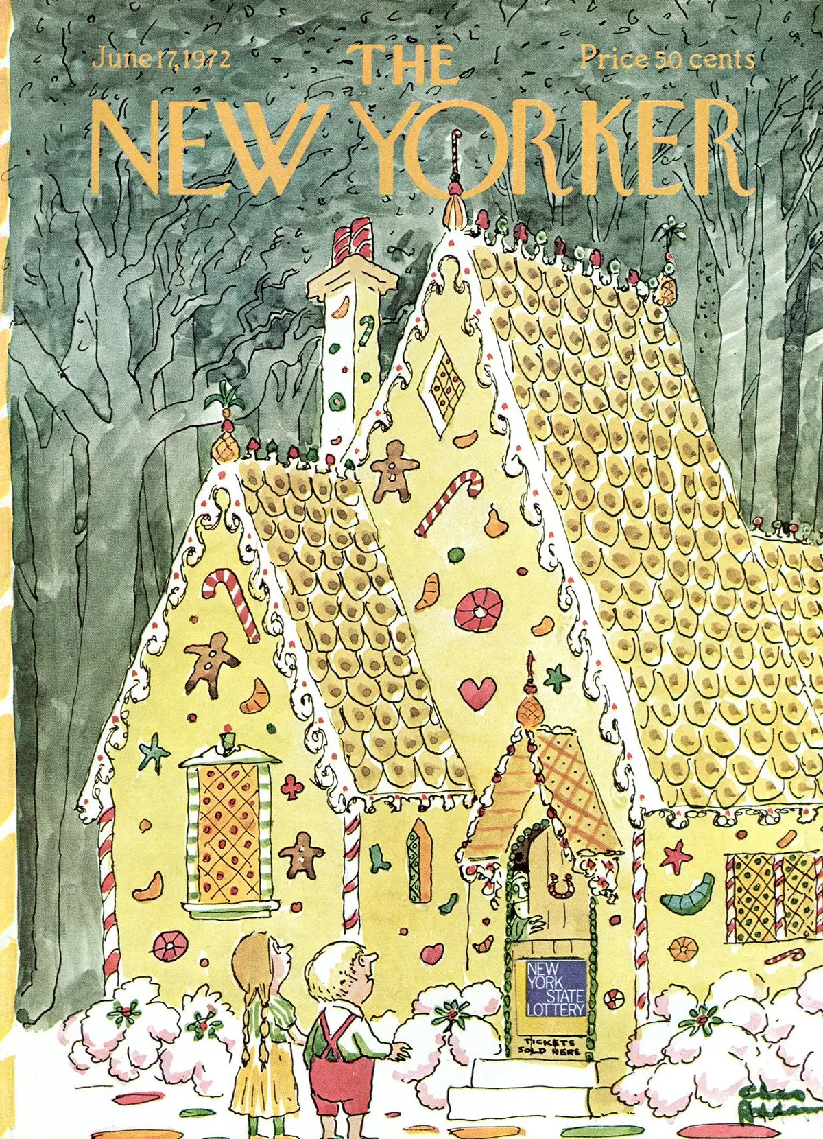 Обложка The New Yorker, 17 июня 1972, художник Чарльз Аддамс