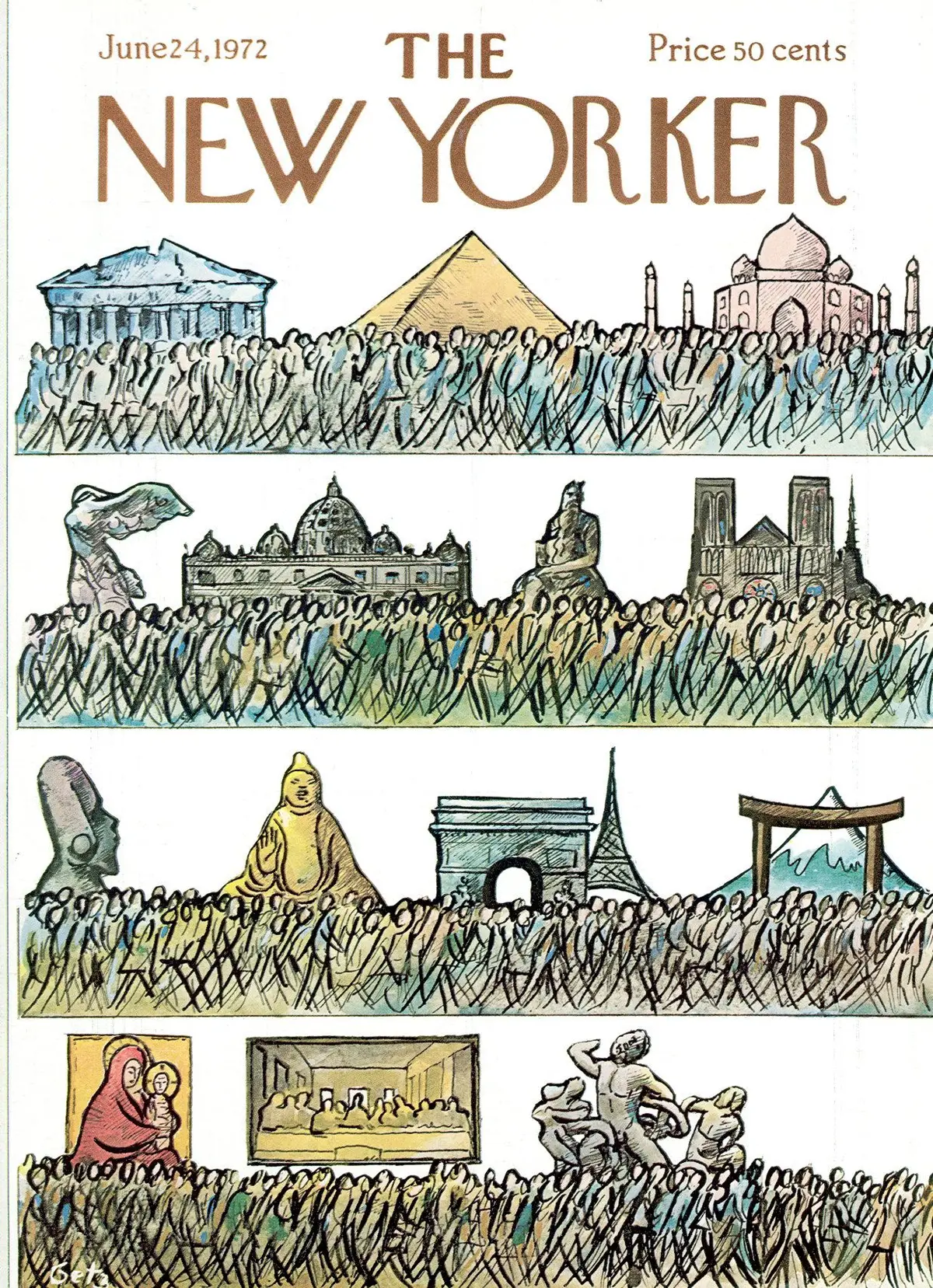 Обложка The New Yorker, 24 июня 1972, художник Артур Гетц