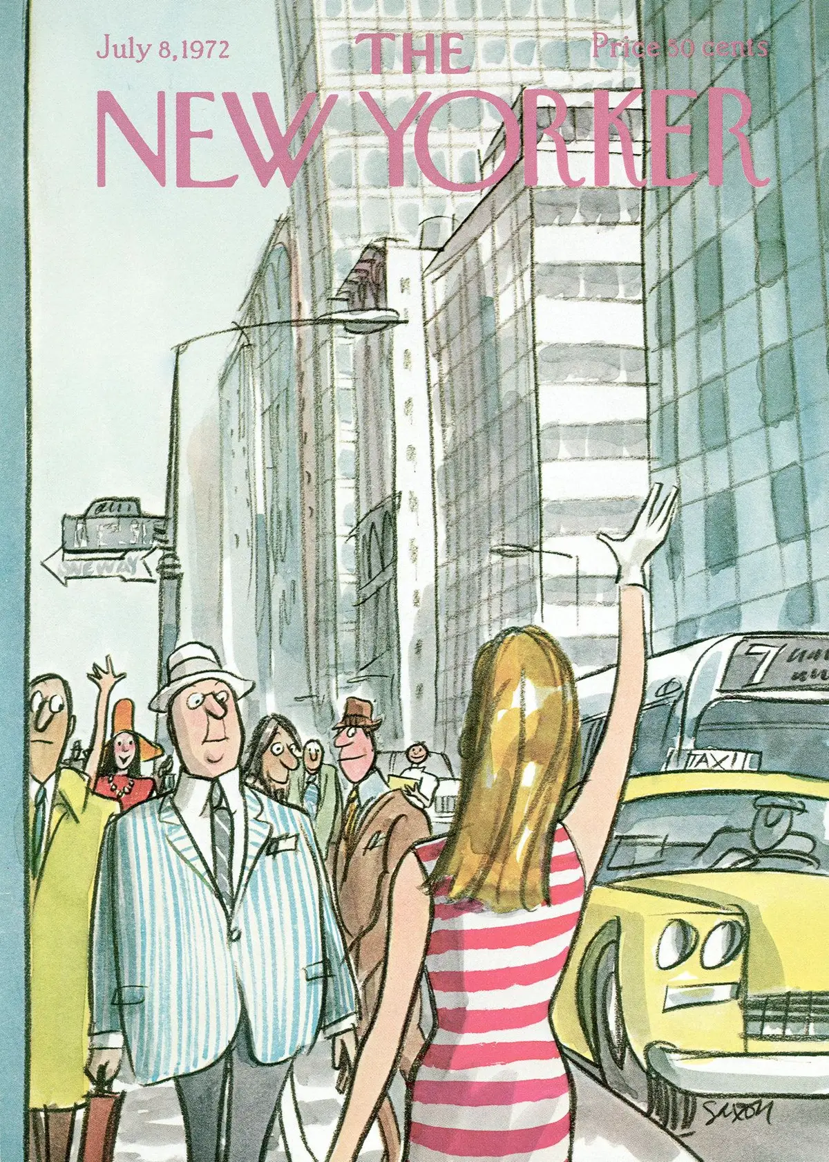 Обложка The New Yorker, 8 июля 1972, художник Чарльз Саксон