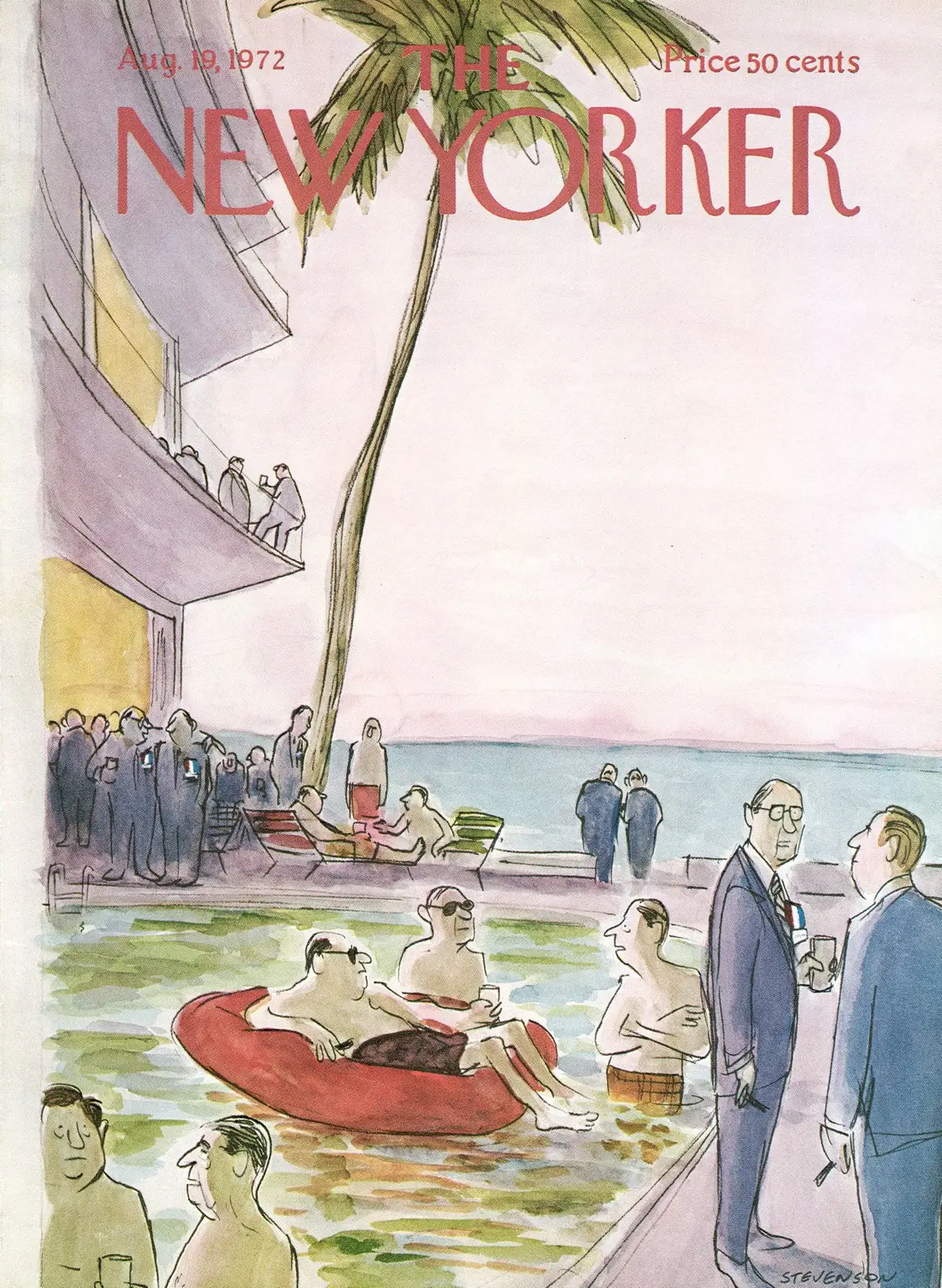 Обложка The New Yorker, 19 августа 1972, художник Джеймс Стивенсон